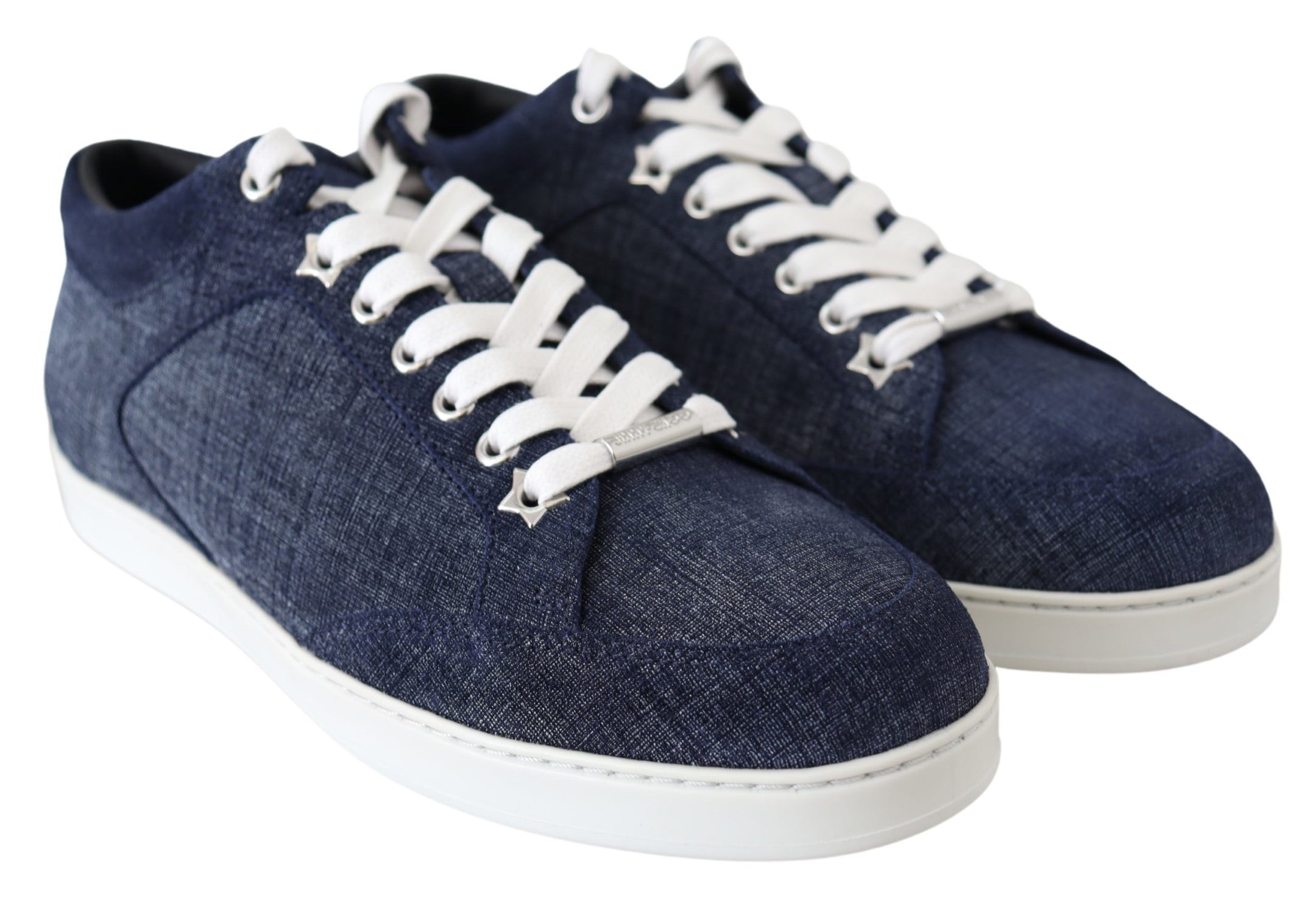 Buy Chic Slip-On Blue Denim Suede Sneakers by Jimmy Choo