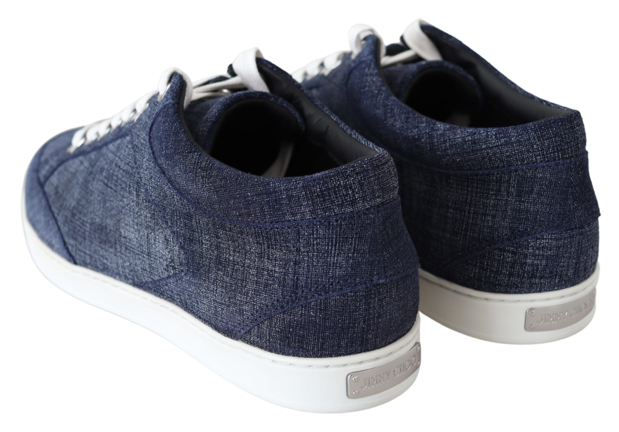 Buy Chic Slip-On Blue Denim Suede Sneakers by Jimmy Choo