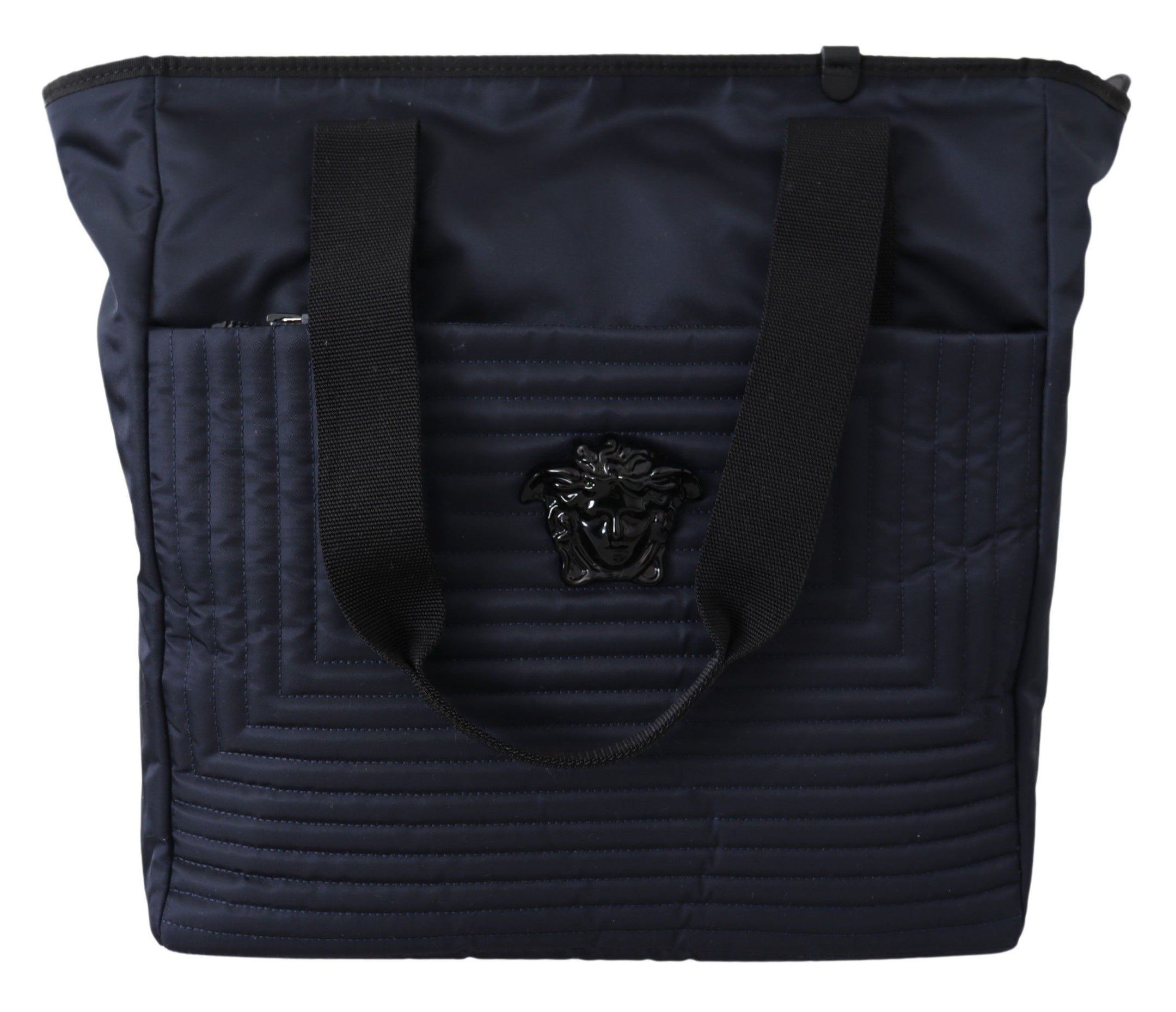 Elegant Blue Nylon Tote Bag