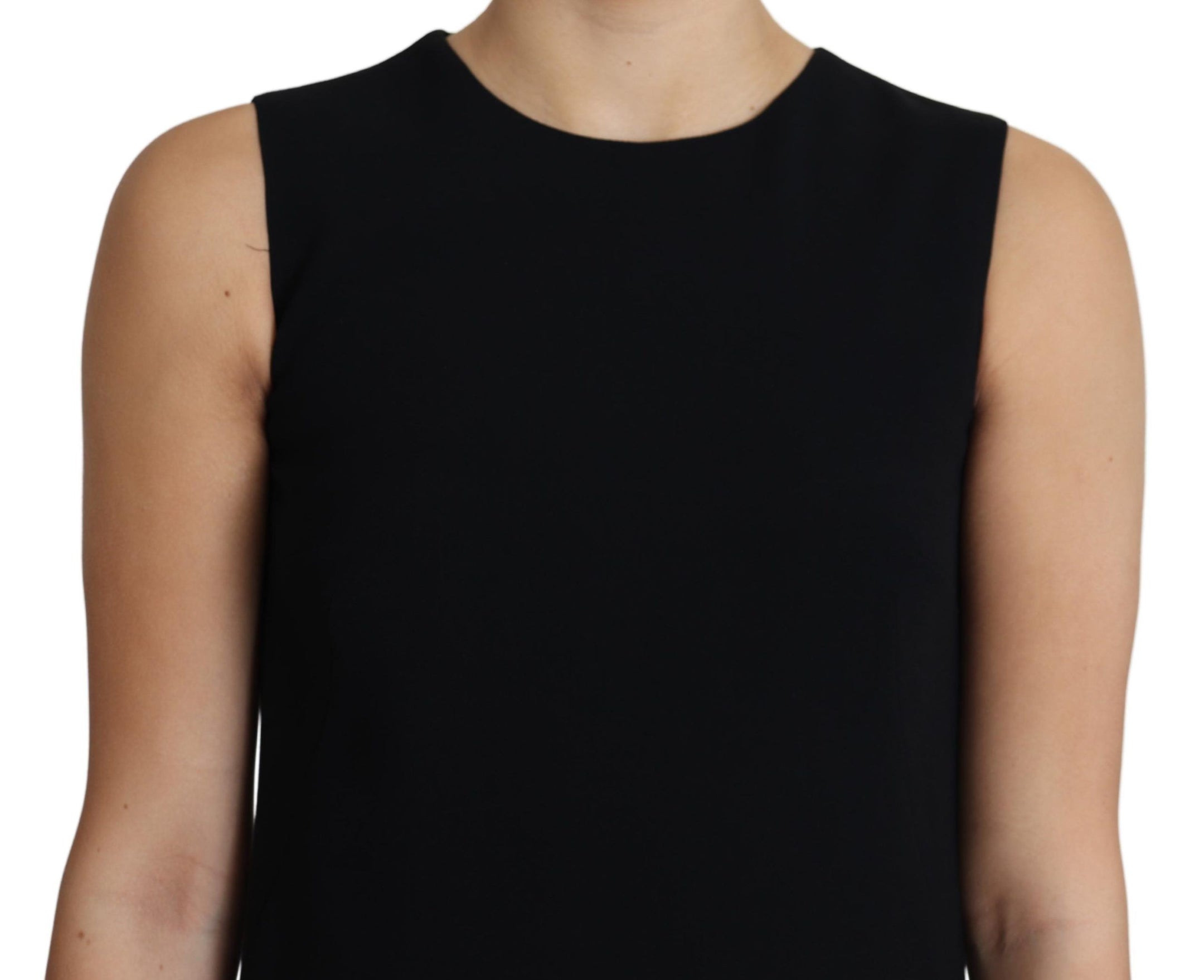 Buy Elegant Sleeveless Black A-Line Mini Dress by Dolce & Gabbana