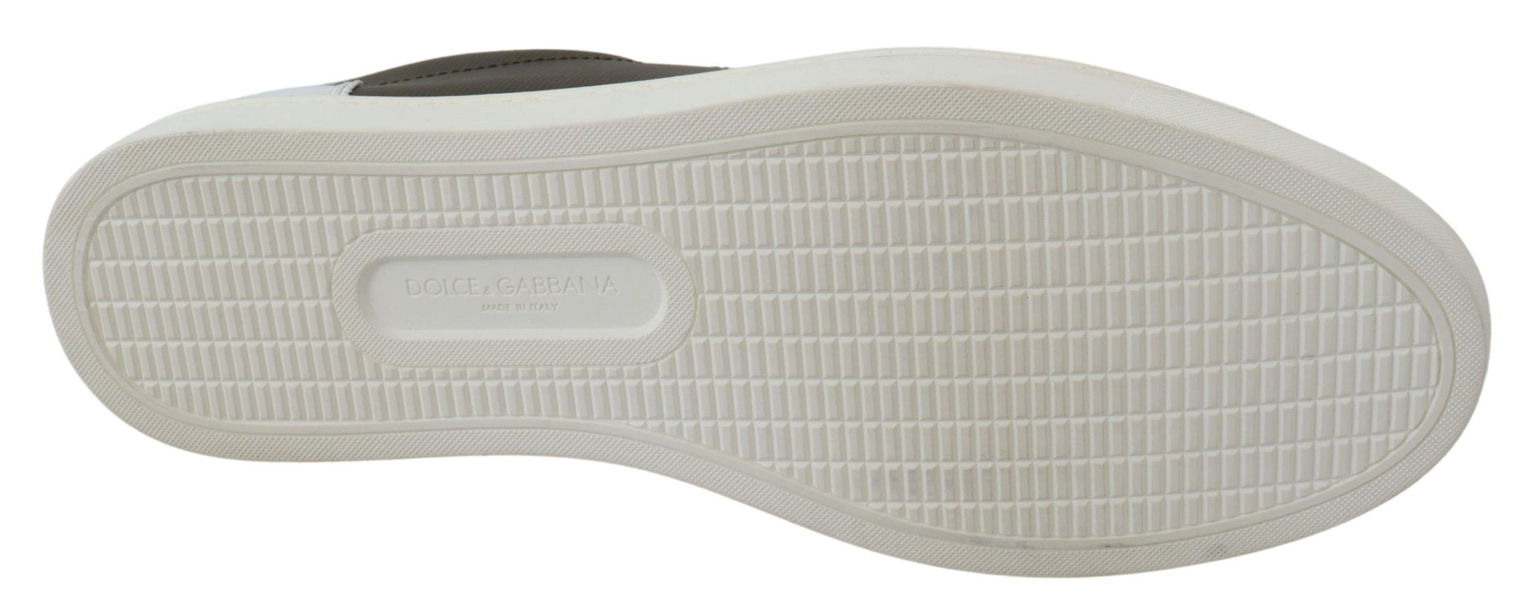 Buy Sleek White Leather Low Top Sneakers by Dolce & Gabbana