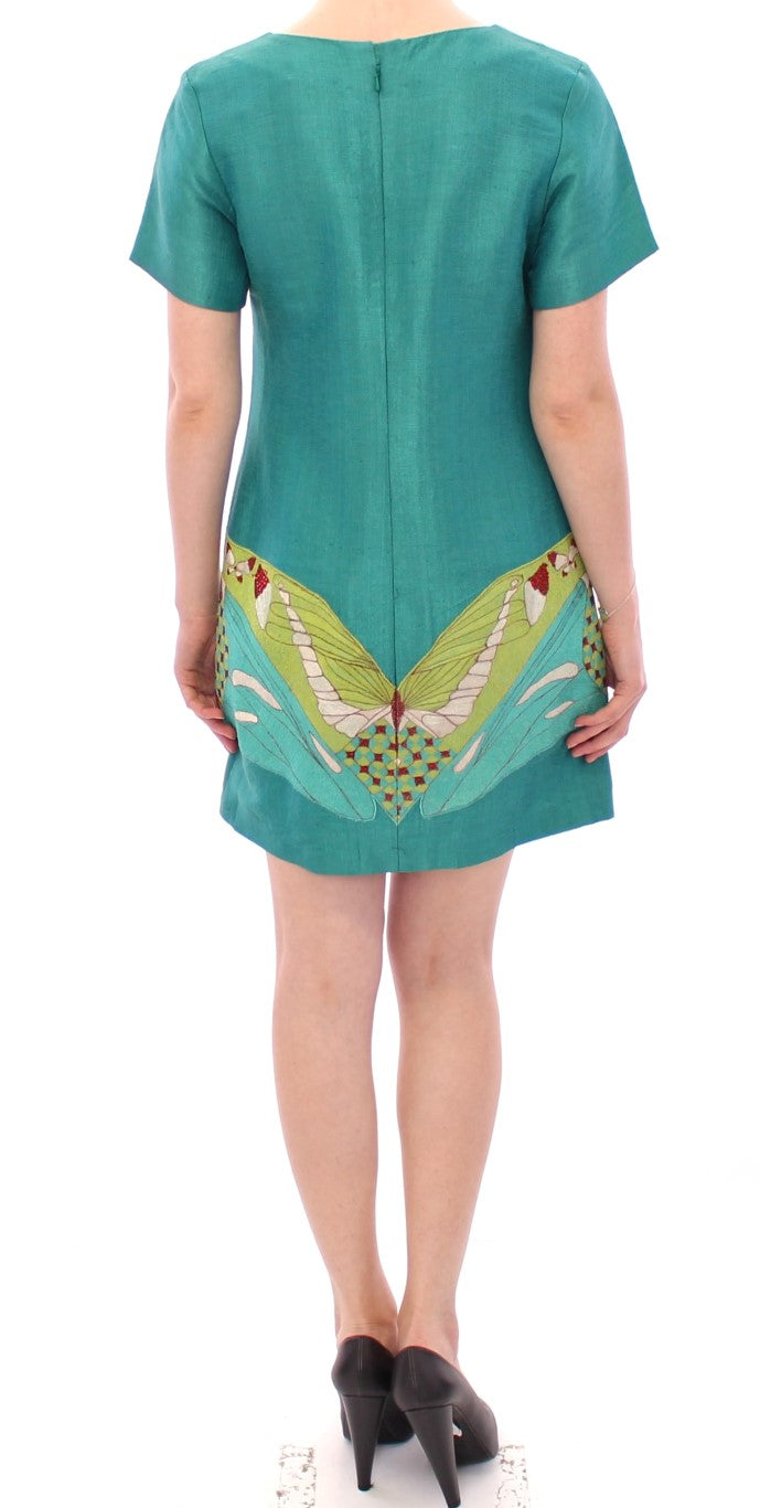 Buy Elegant Embroidered Green Mini Dress by Lanre Da Silva Ajayi