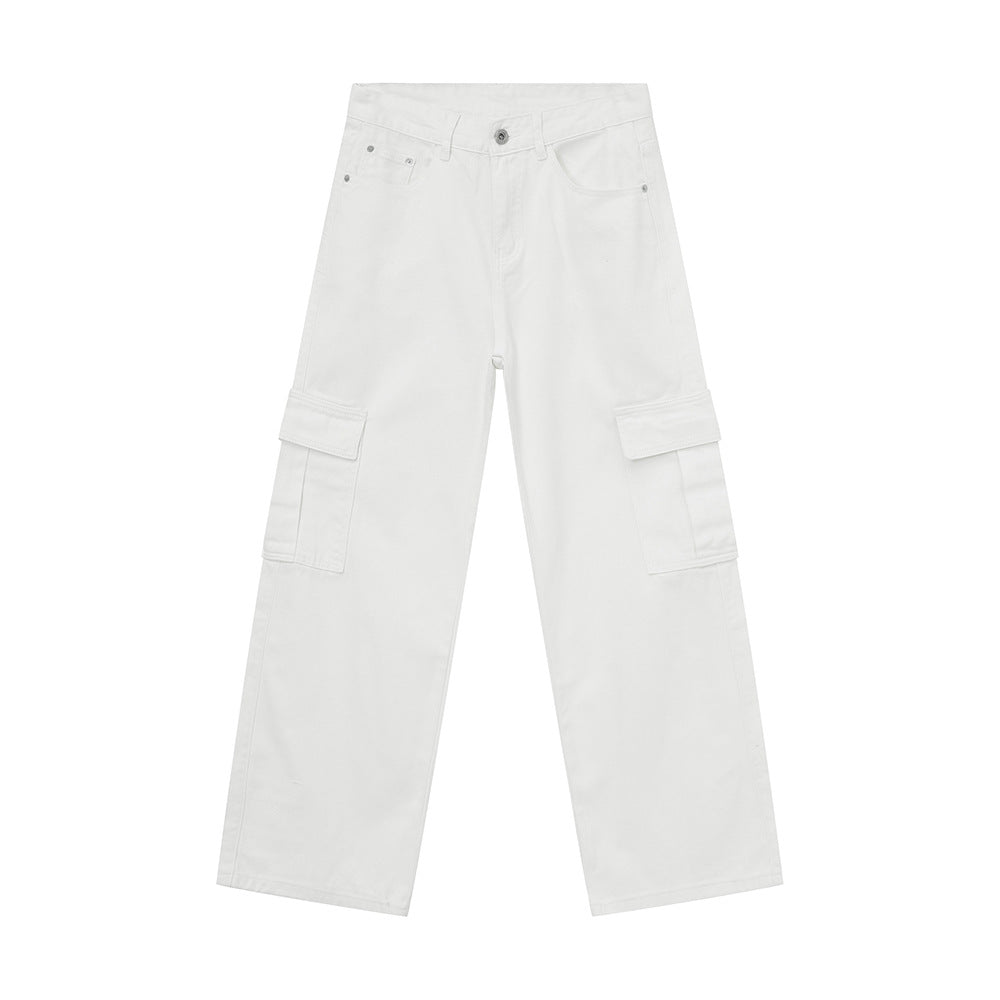 Buy Wide Leg Cargo Jeans by Faz