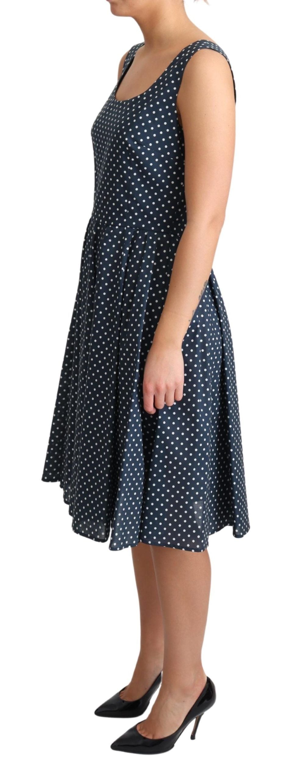 Buy Polka Dot Sleeveless A-Line Dress by Dolce & Gabbana