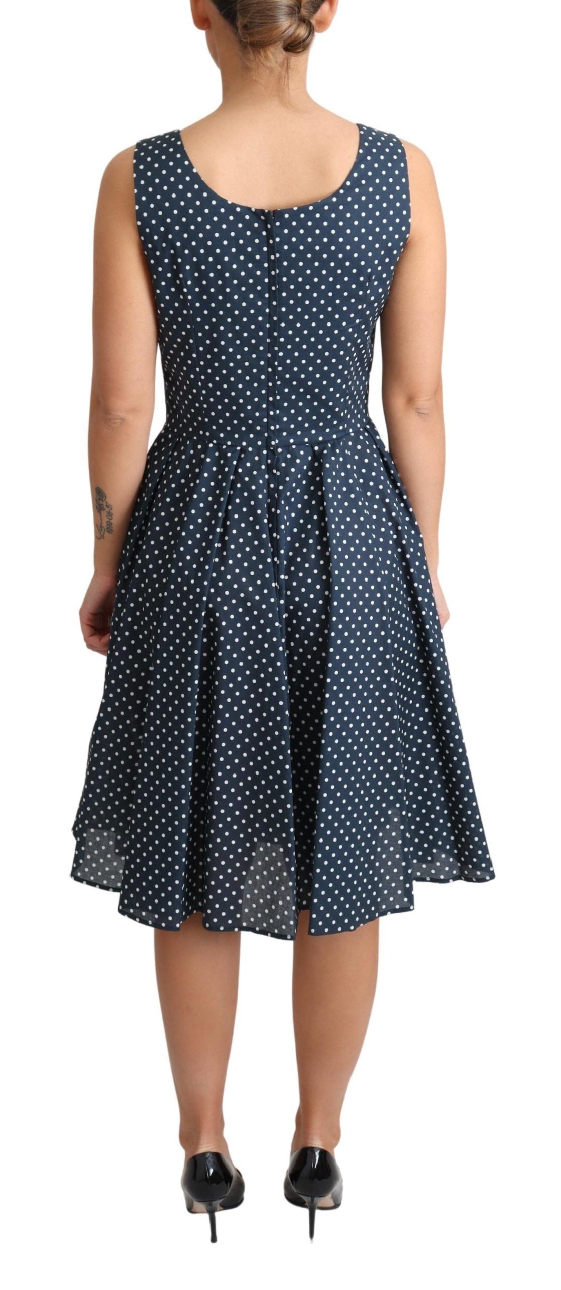 Buy Polka Dot Sleeveless A-Line Dress by Dolce & Gabbana