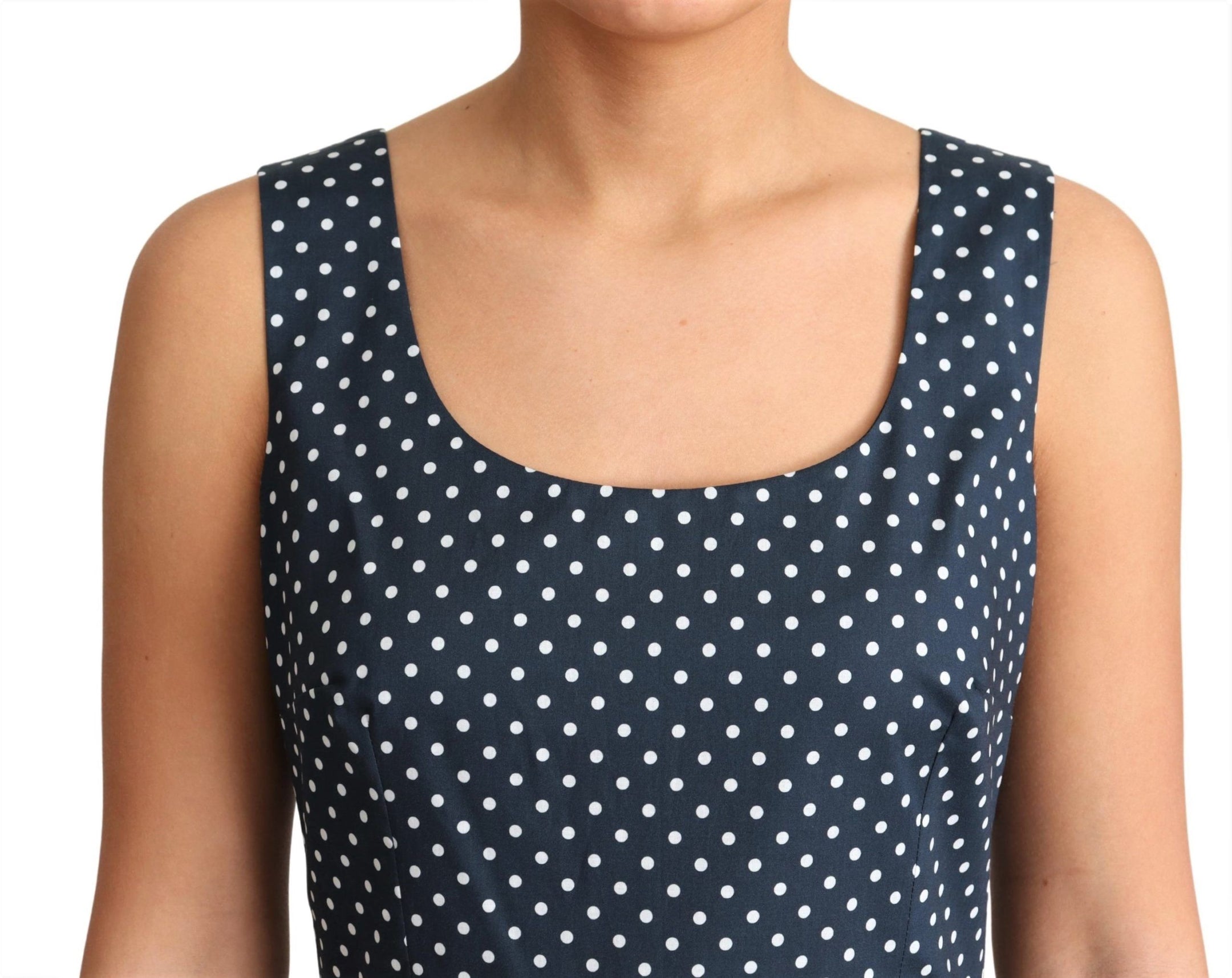 Buy Polka Dot Sleeveless A-Line Dress by Dolce & Gabbana