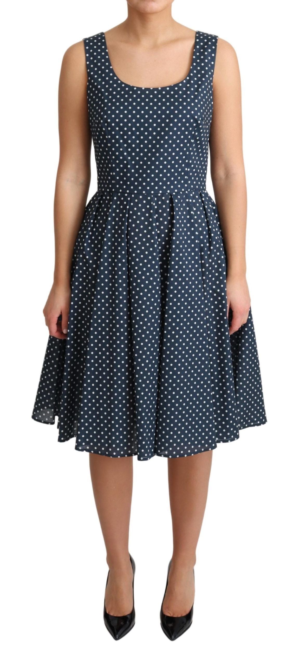 Buy Polka Dot Sleeveless A-Line Dress by Dolce & Gabbana