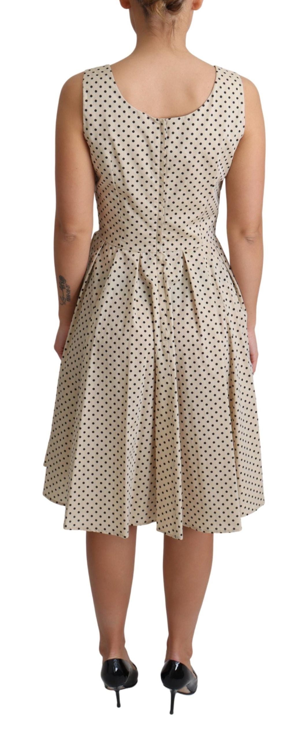 Buy Elegant Polka Dot Sleeveless A-Line Dress by Dolce & Gabbana