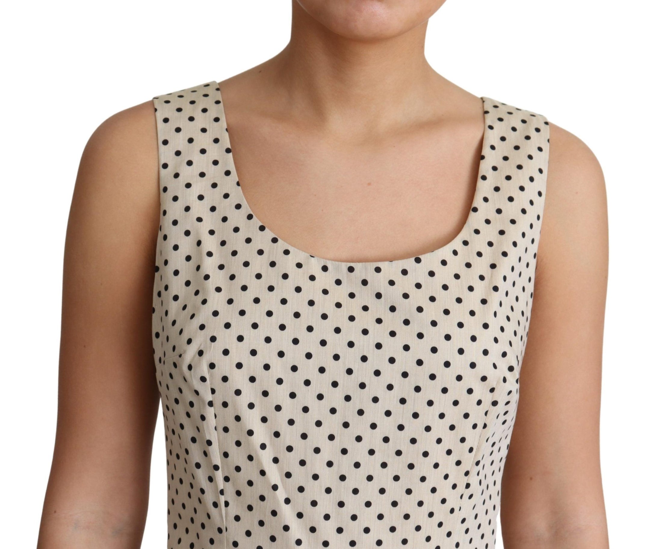 Buy Elegant Polka Dot Sleeveless A-Line Dress by Dolce & Gabbana