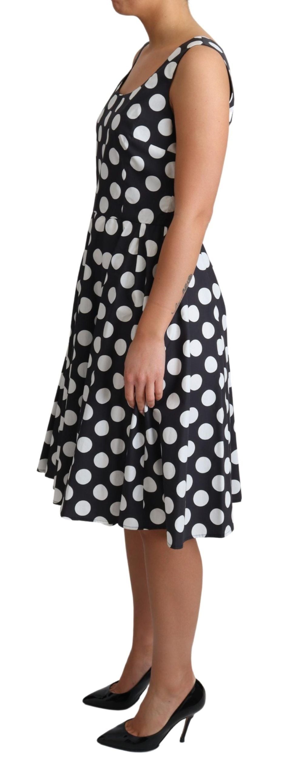 Buy Polka Dot Sleeveless A-Line Dress by Dolce & Gabbana