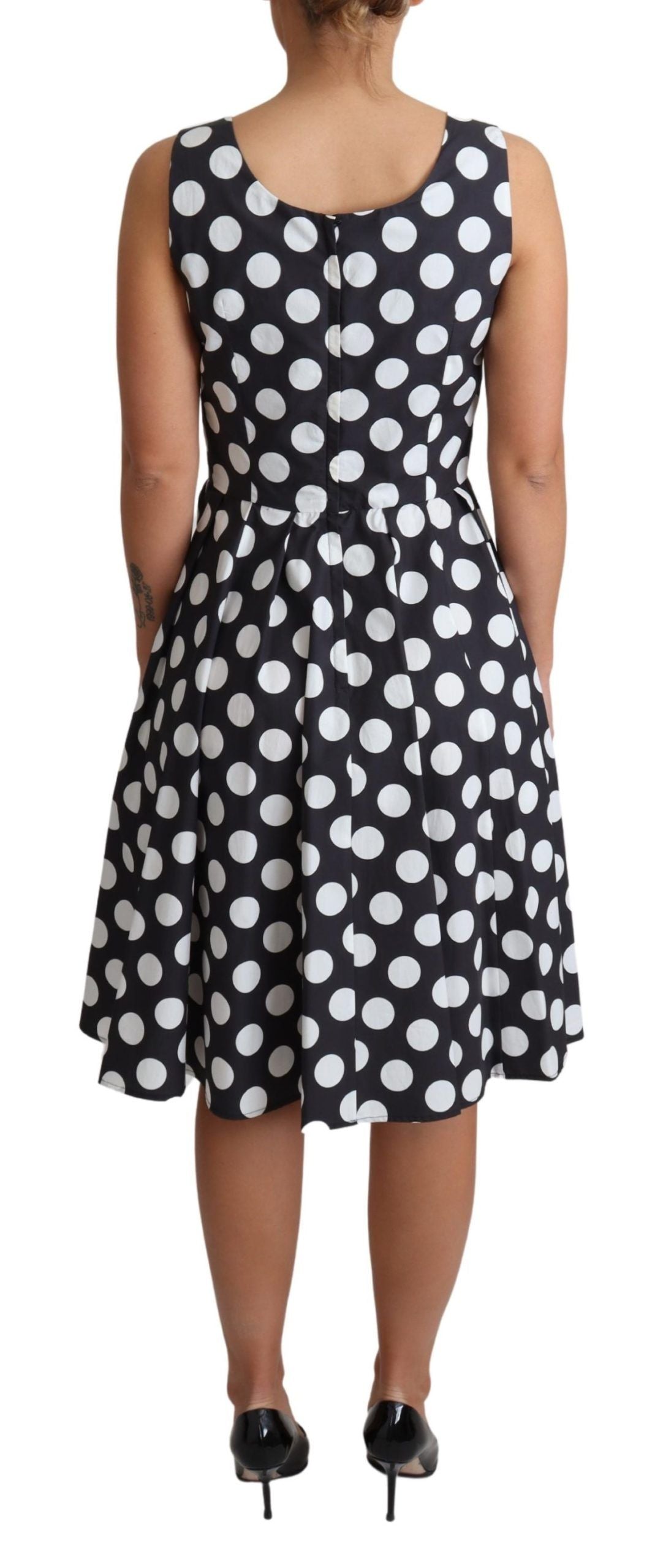 Buy Polka Dot Sleeveless A-Line Dress by Dolce & Gabbana