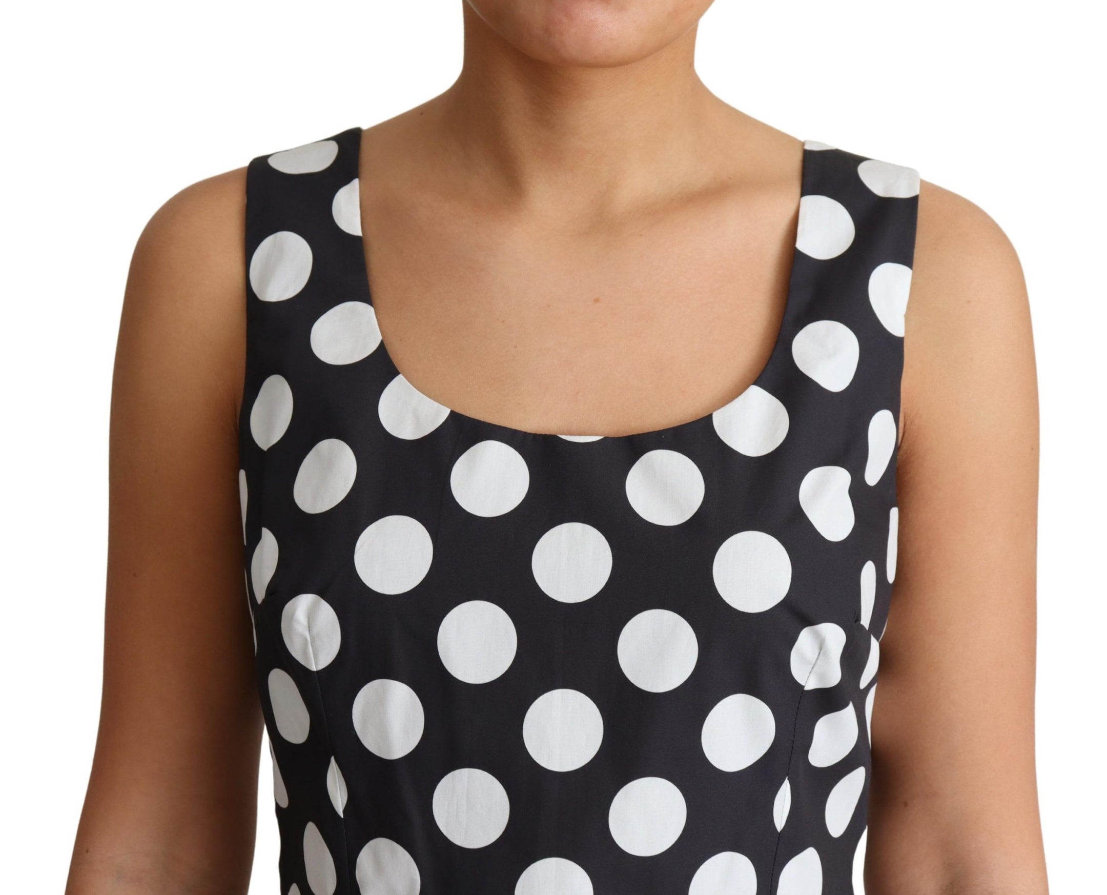 Buy Polka Dot Sleeveless A-Line Dress by Dolce & Gabbana