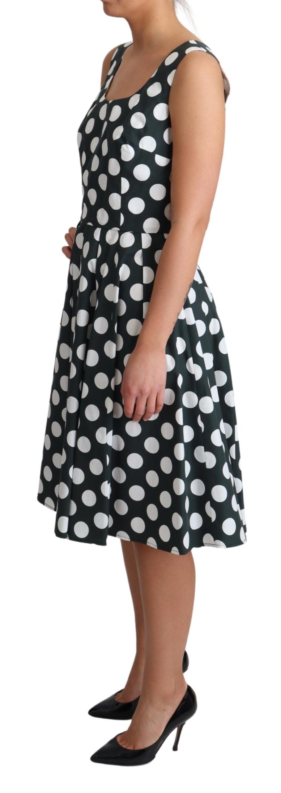 Buy Chic Polka Dot A-line Sleeveless Dress by Dolce & Gabbana