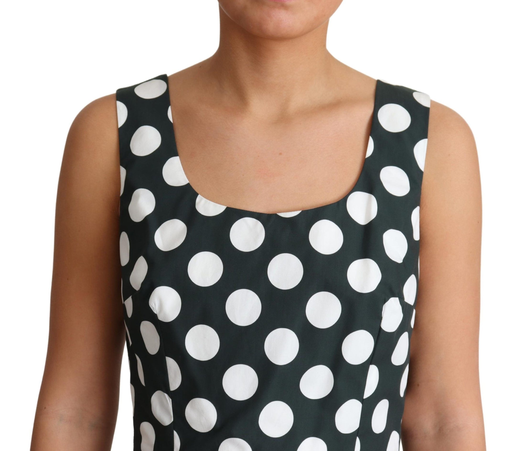 Buy Chic Polka Dot A-line Sleeveless Dress by Dolce & Gabbana