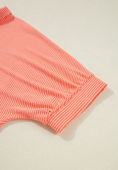 Buy Corded Half Sleeve Button Up High Low Shirt by SYNZ