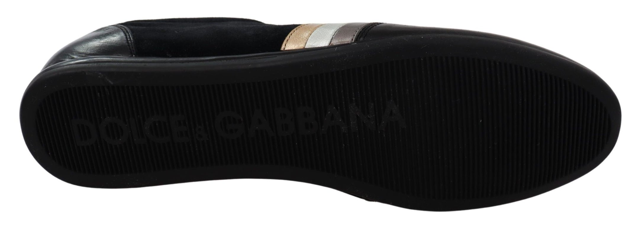 Buy Elegant Black Leather Sport Sneakers by Dolce & Gabbana