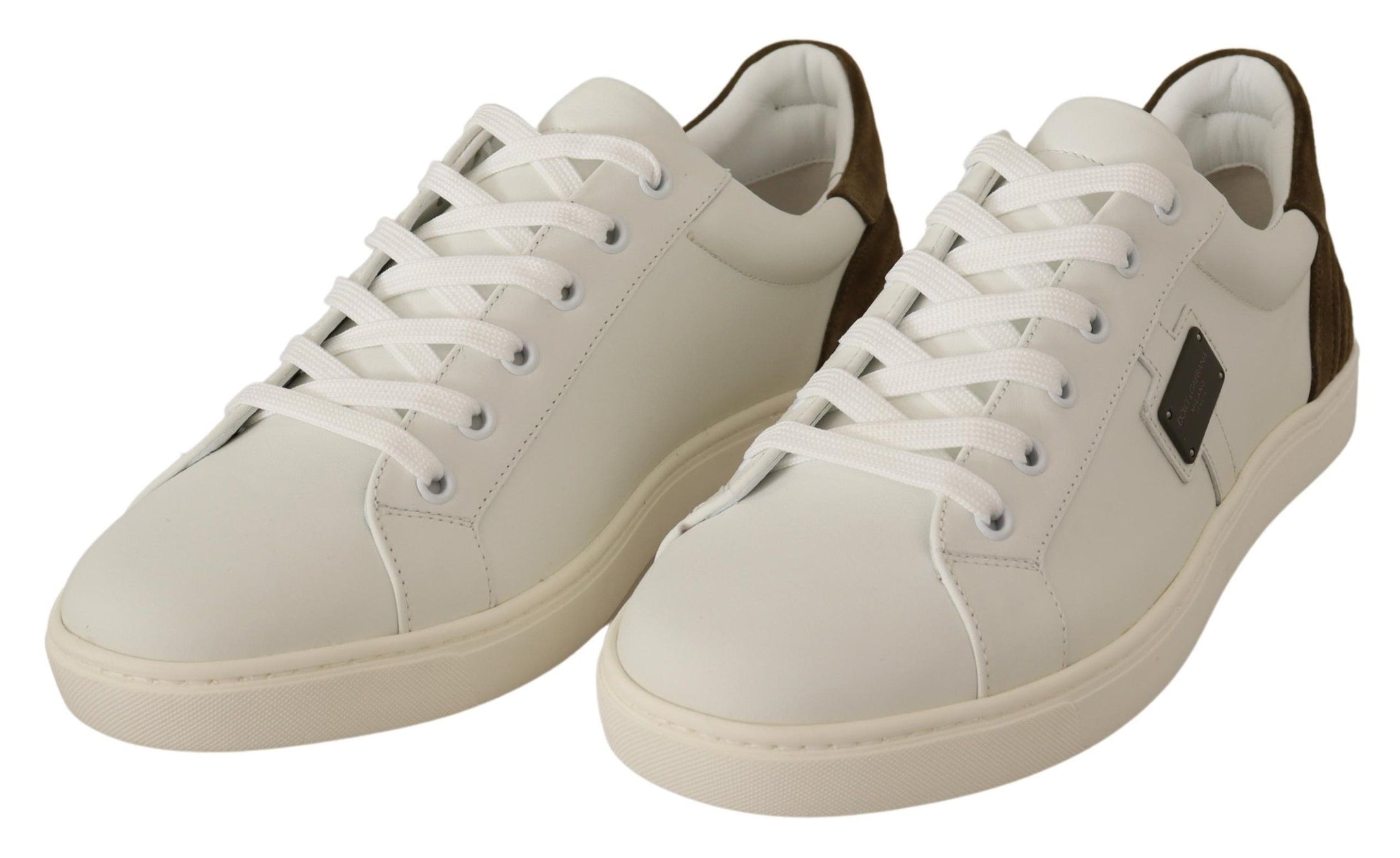 Buy Chic White Leather Sneakers for Men by Dolce & Gabbana