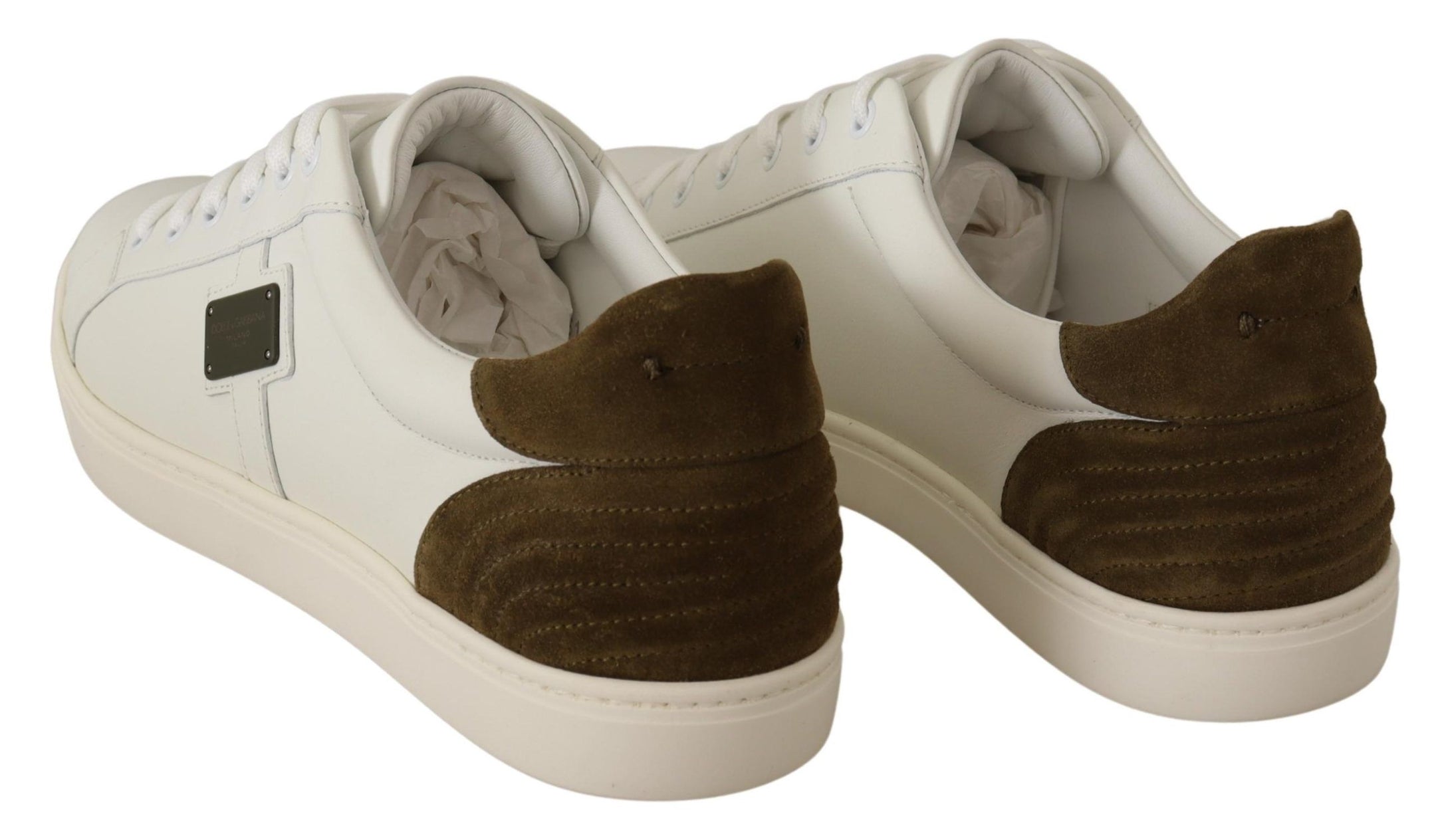 Buy Chic White Leather Sneakers for Men by Dolce & Gabbana