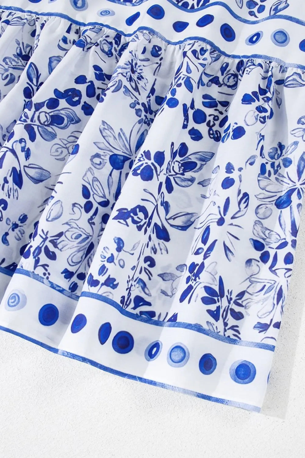 Buy Smocked Printed Square Neck Puff Sleeve Dress by Faz