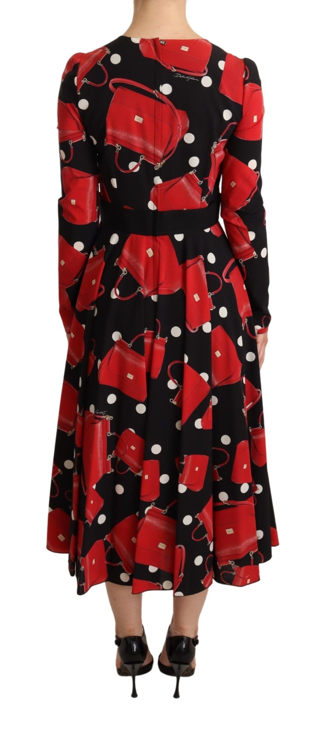 Buy Elegant Sicily Print Flared Midi Dress by Dolce & Gabbana