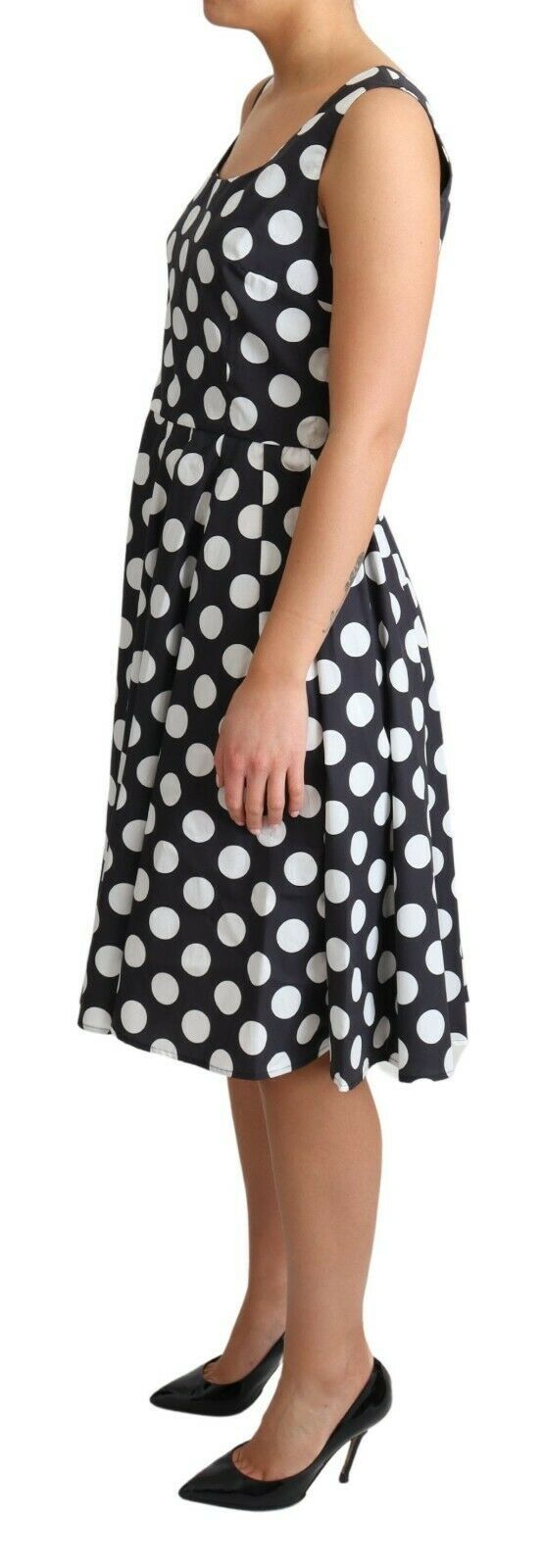 Buy Polka Dot Sleeveless A-Line Dress by Dolce & Gabbana