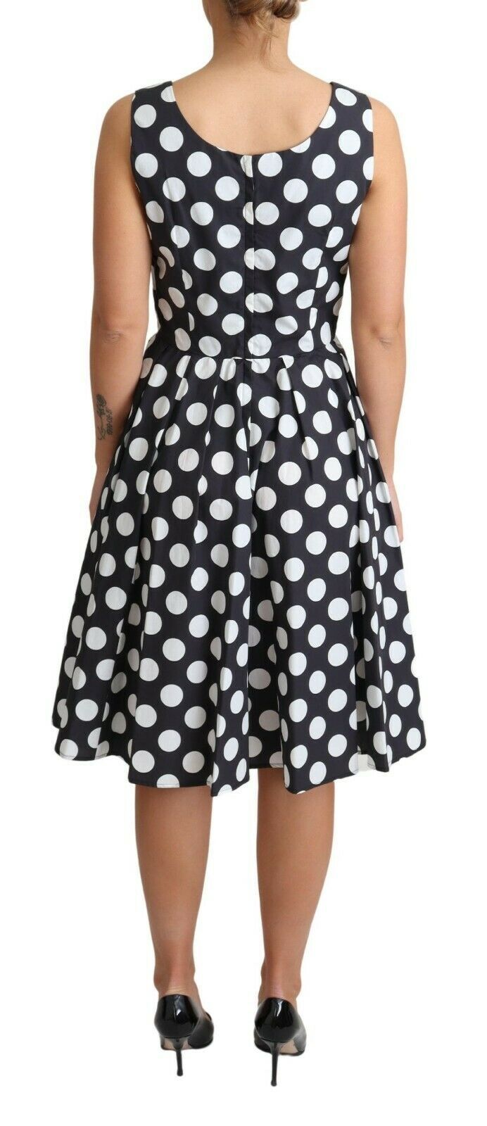 Buy Polka Dot Sleeveless A-Line Dress by Dolce & Gabbana