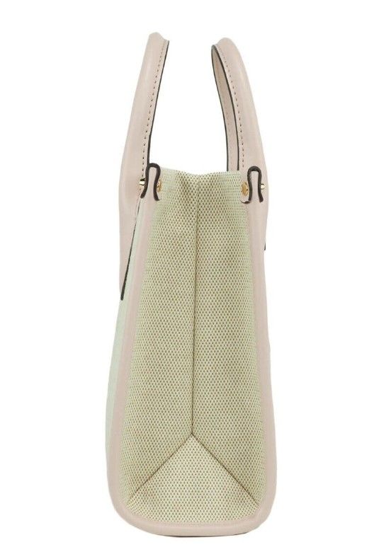 Buy Mirella Small Powder Blush Canvas Shopper Crossbody Handbag Purse by Michael Kors