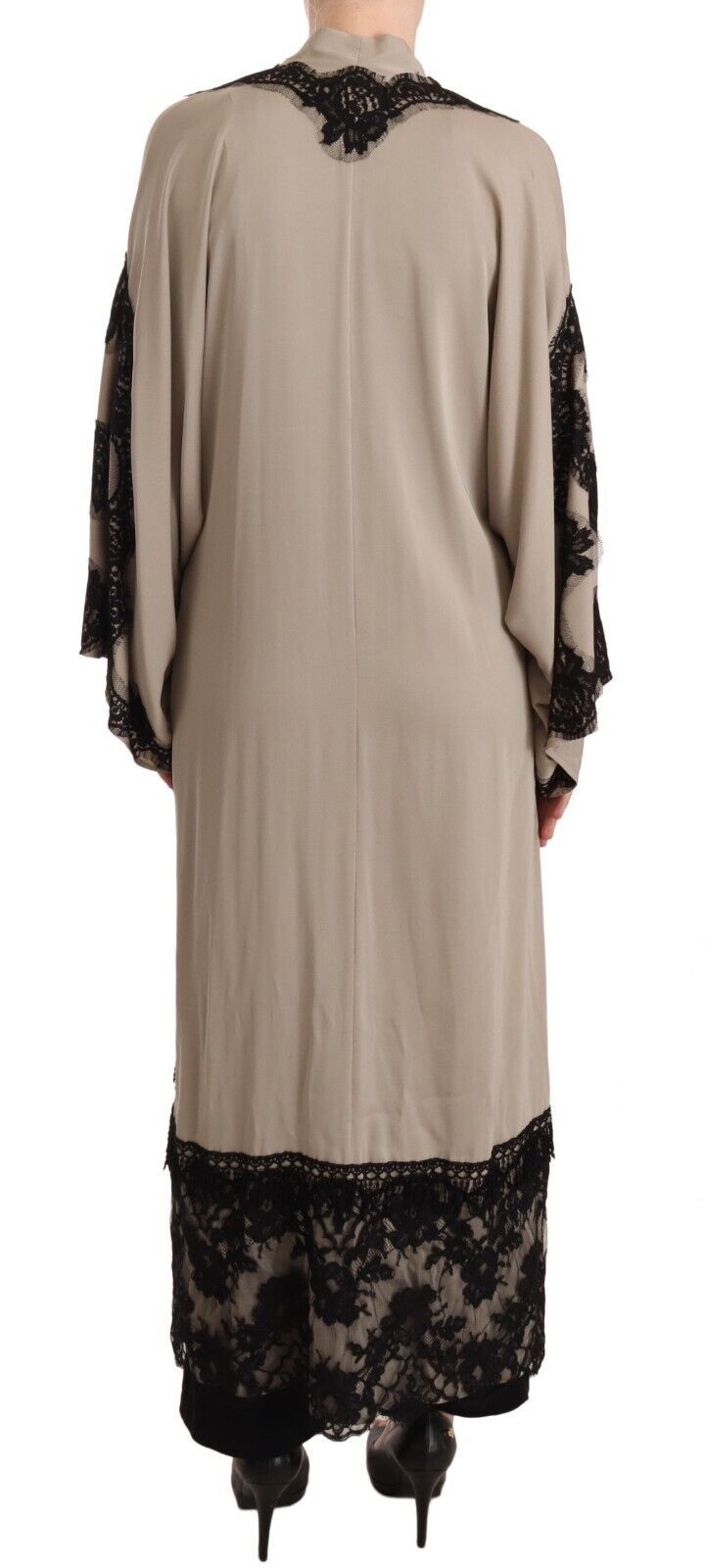 Buy Elegant Beige Embroidered Lace Kaftan Dress by Dolce & Gabbana