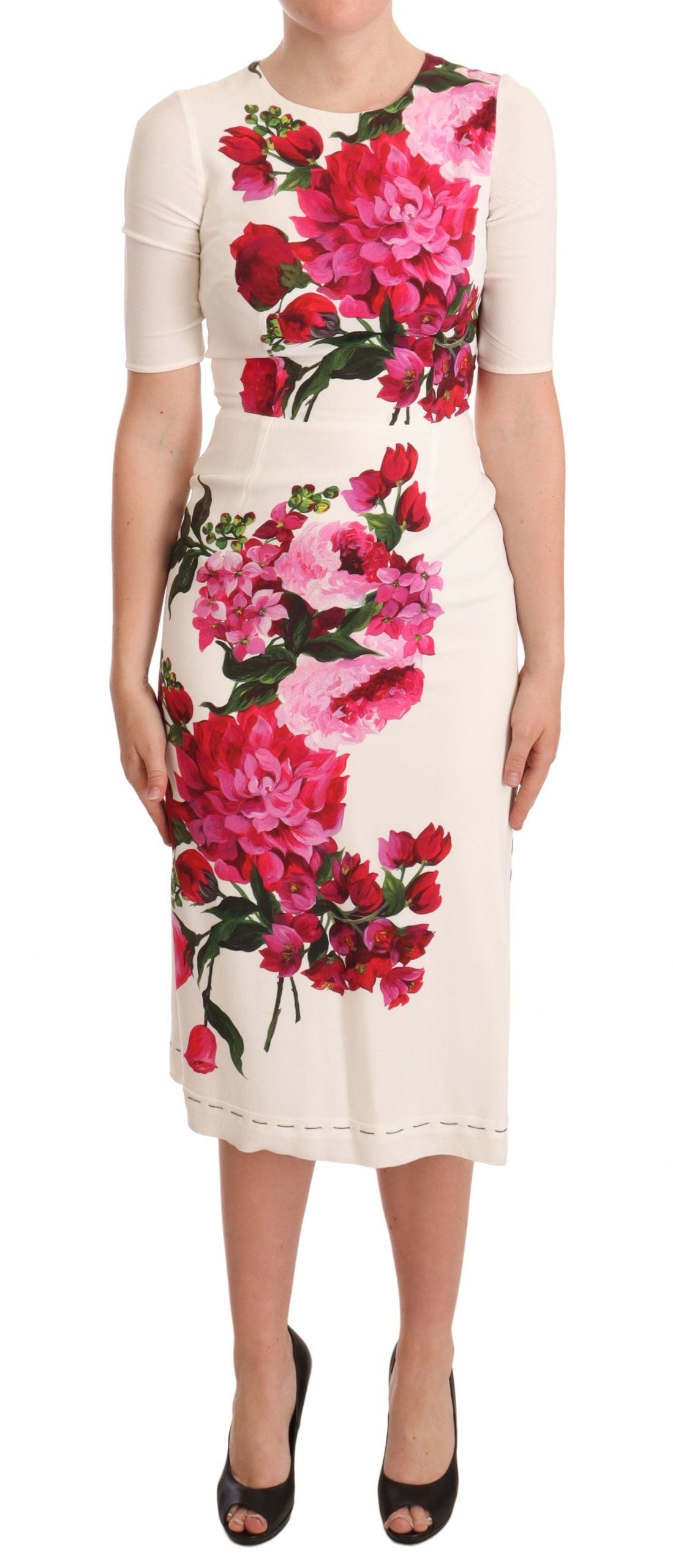 Buy Elegant Floral Midi Bodycon Dress by Dolce & Gabbana