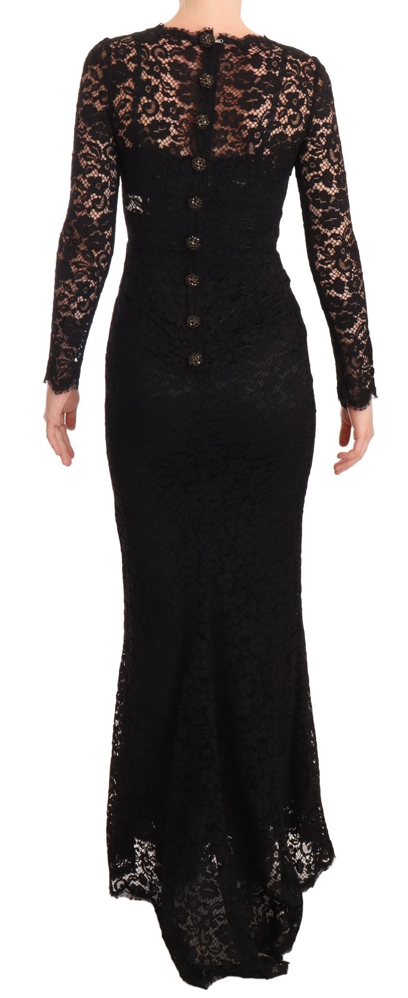 Buy Elegant Laminated Lace Mermaid Dress by Dolce & Gabbana