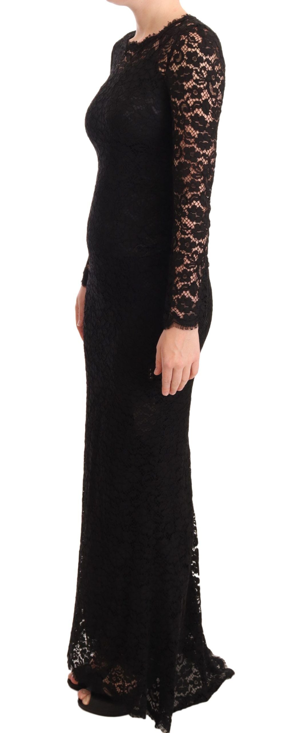 Buy Elegant Laminated Lace Mermaid Dress by Dolce & Gabbana