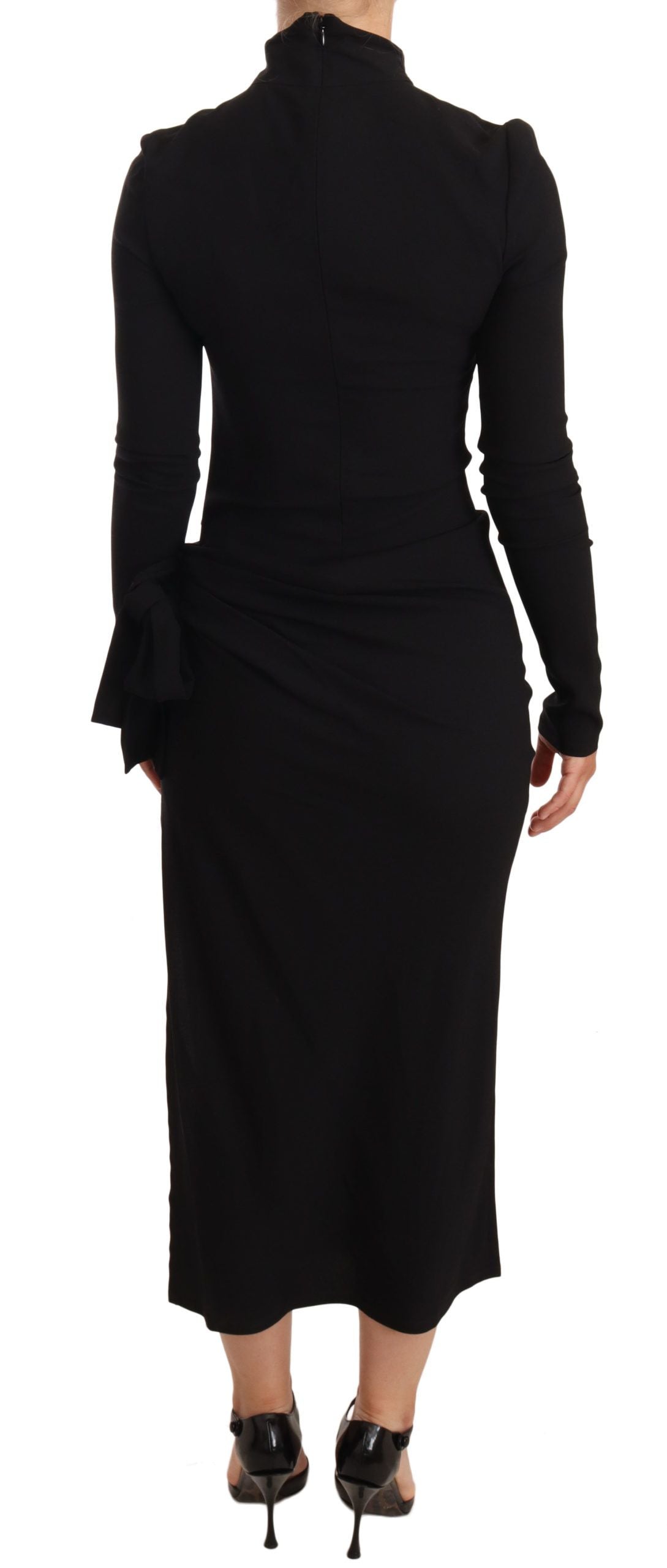 Buy Elegant Black Turtleneck Sheath Dress by Dolce & Gabbana