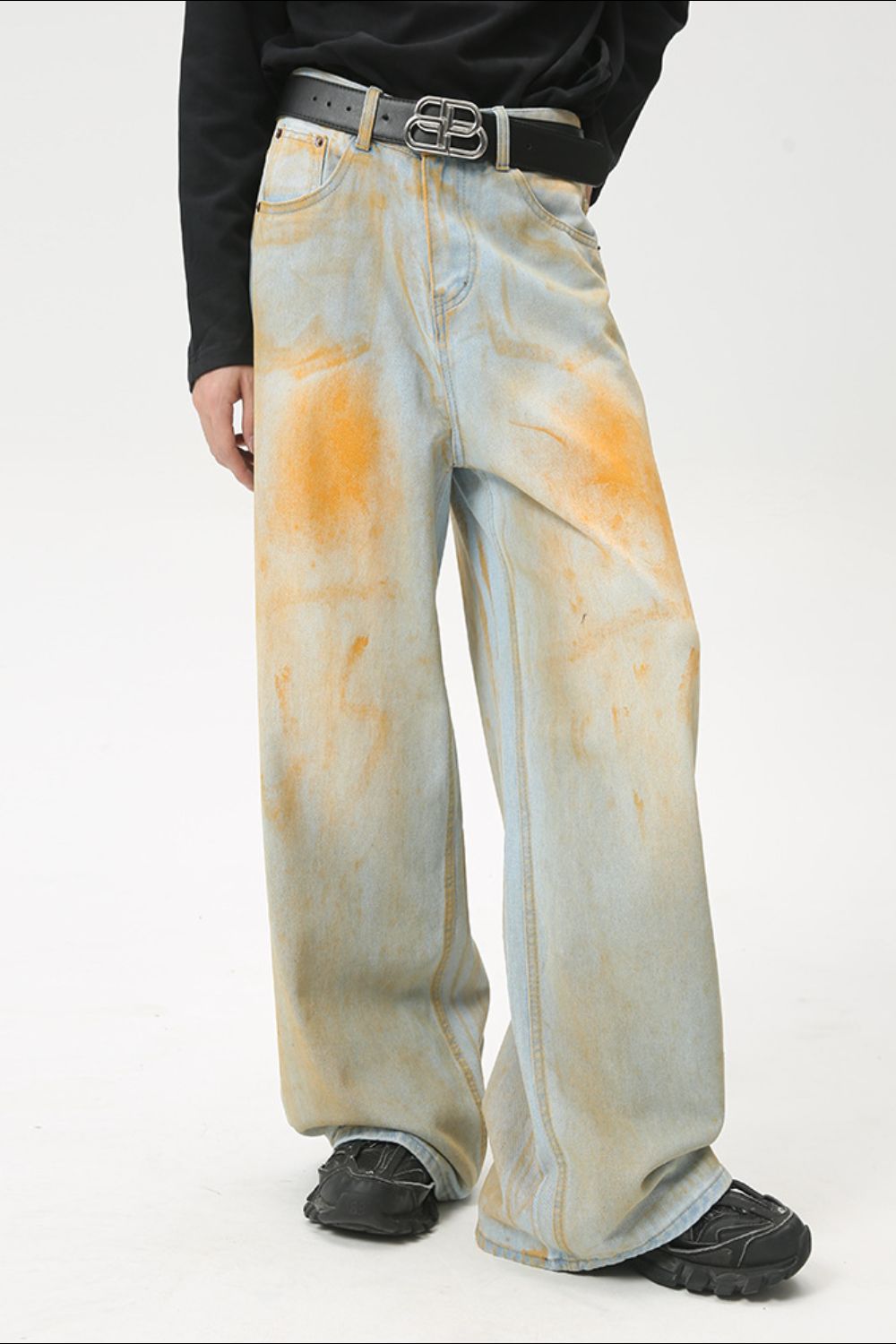 Buy Waste Soil Wide Leg Jeans by Faz