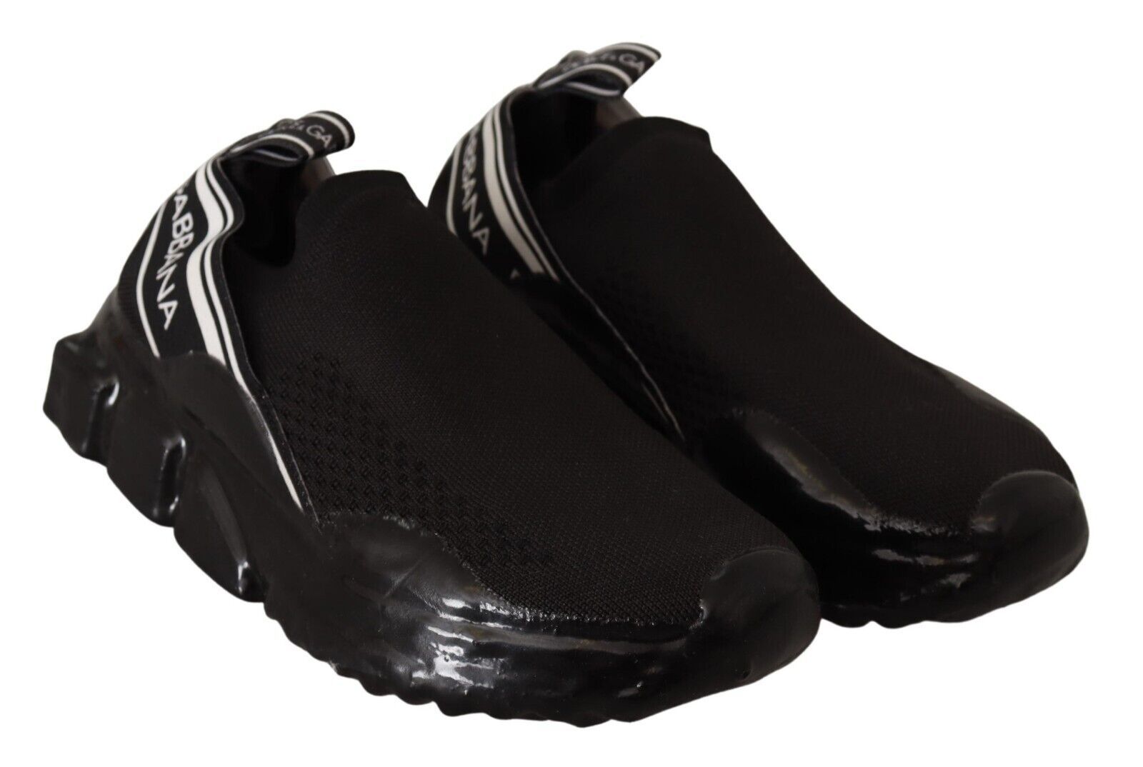 Buy Chic Black Sorrento Slip-On Sneakers by Dolce & Gabbana