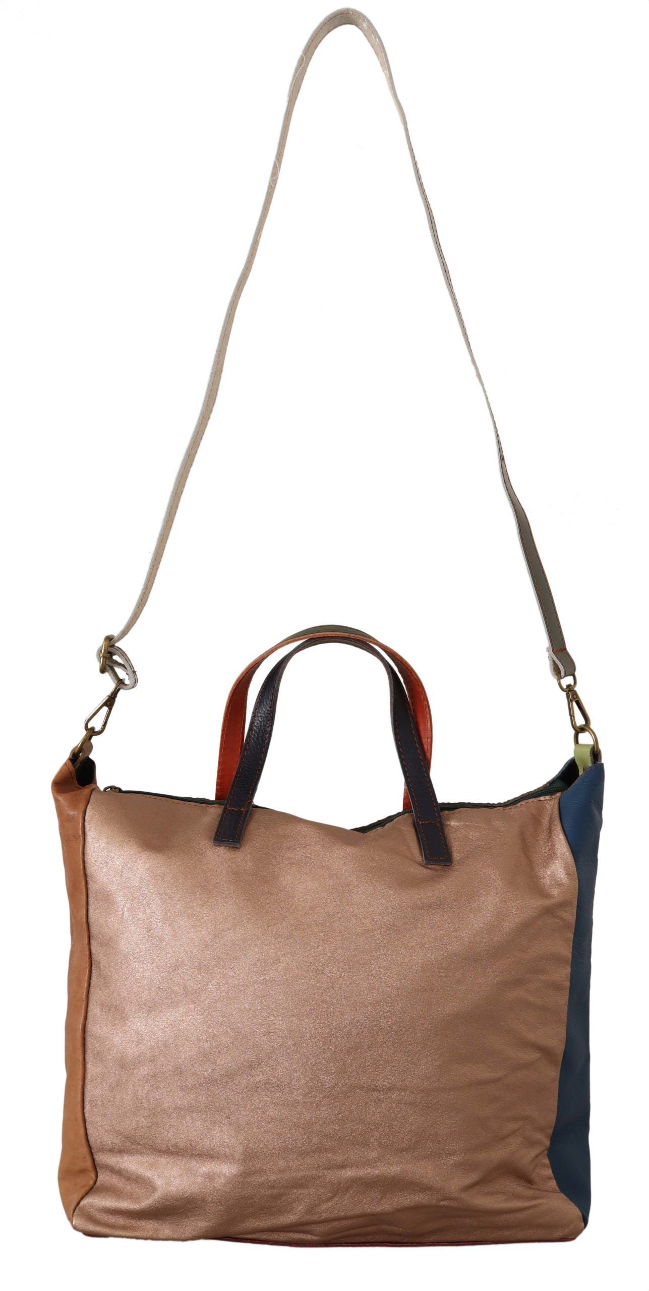 Buy Multicolor Leather Shoulder Tote Bag by EBARRITO