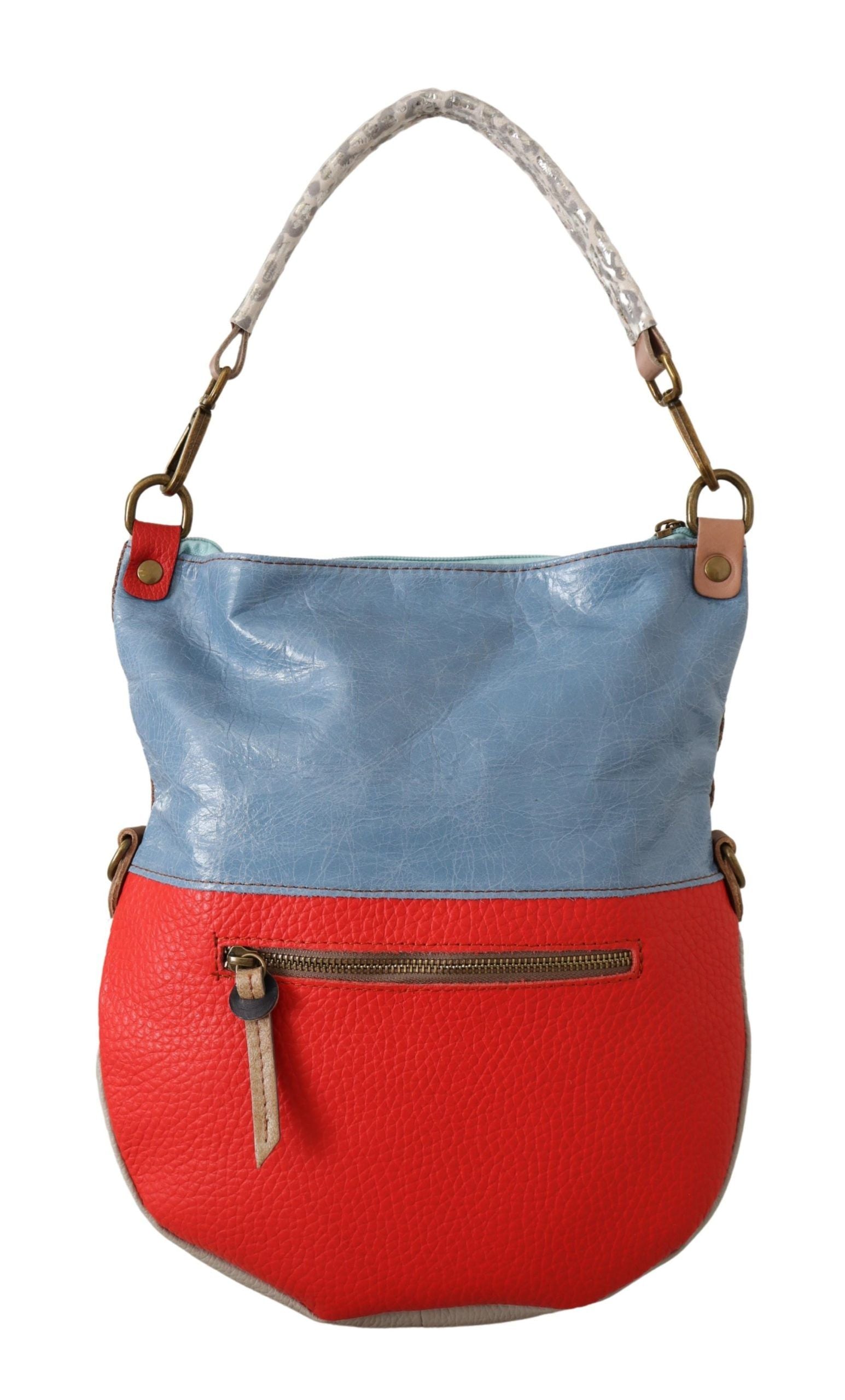 Buy Chic Multicolor Leather Tote with Gold Accents by EBARRITO