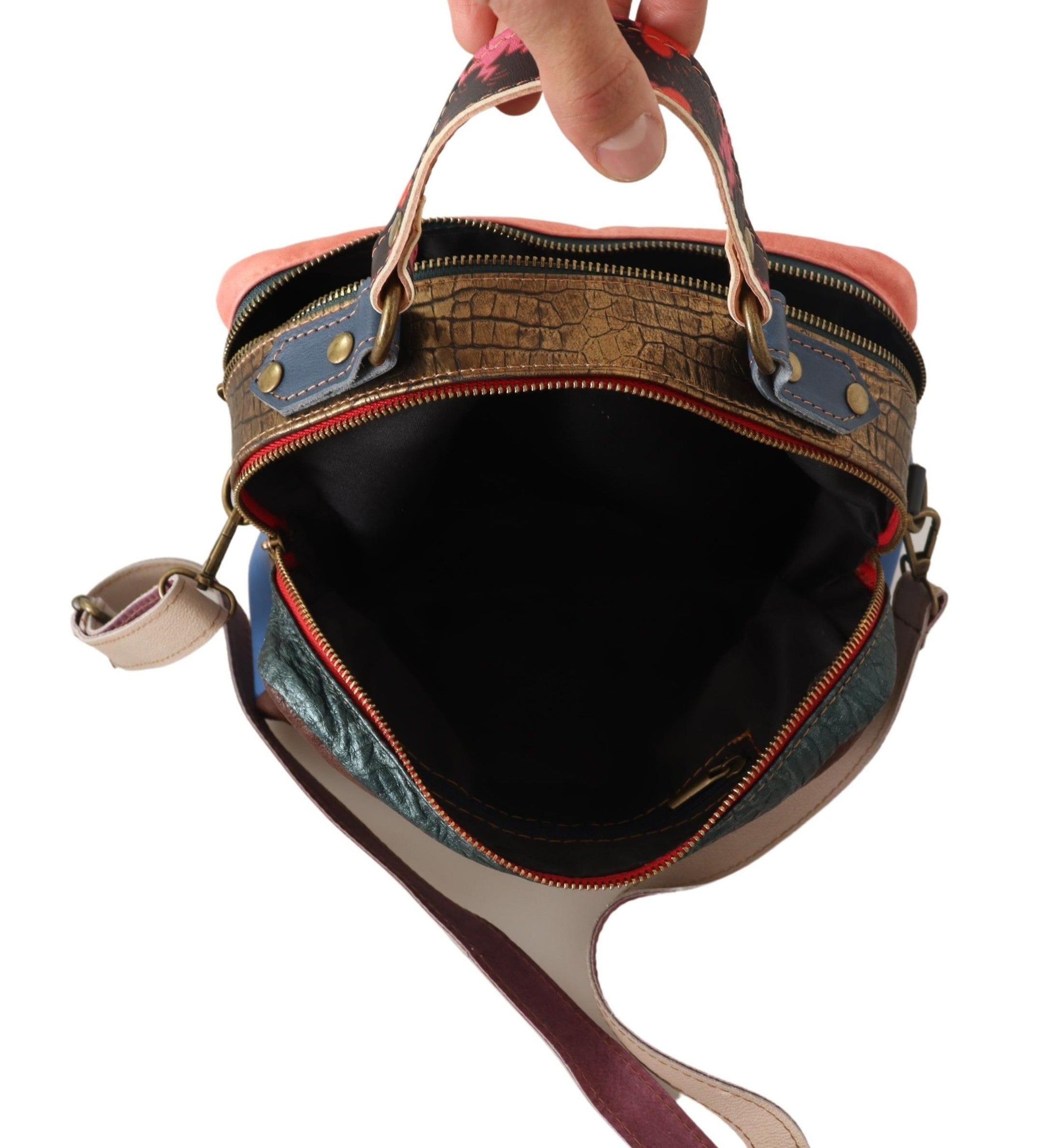 Buy Chic Multicolor Leather Shoulder Bag by EBARRITO