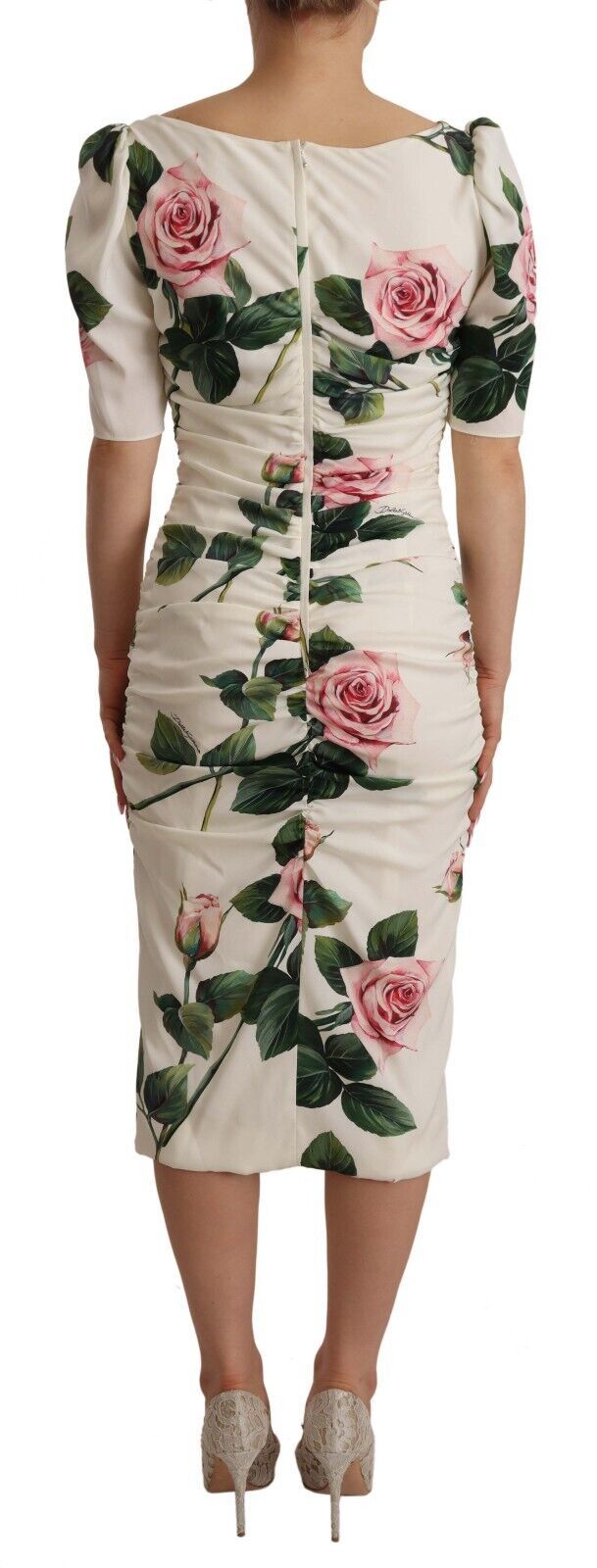 Buy Elegant White Floral Sheath Dress by Dolce & Gabbana