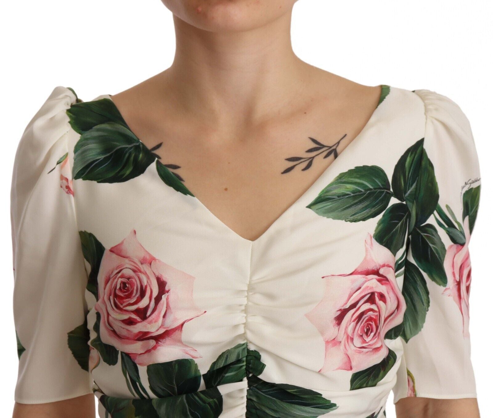 Buy Elegant White Floral Sheath Dress by Dolce & Gabbana