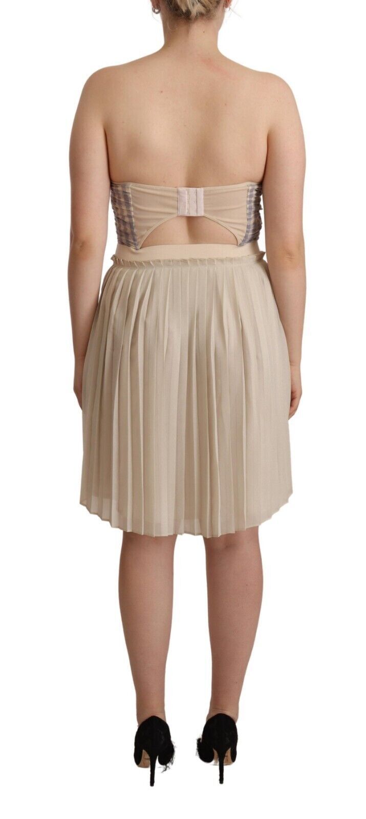 Buy Chic Beige Strapless A-Line Dress by Guess