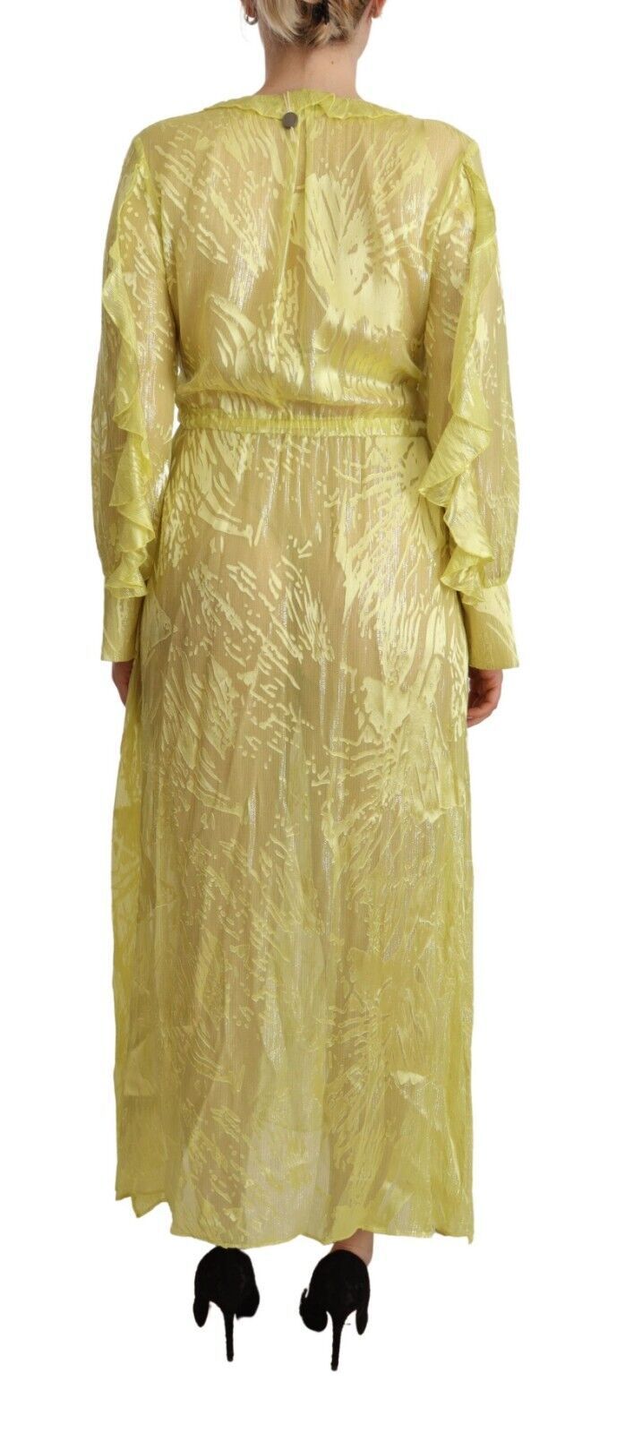 Buy Sunshine Silk Blend Maxi Dress - Long Sleeves & Plunge by Patrizia Pepe