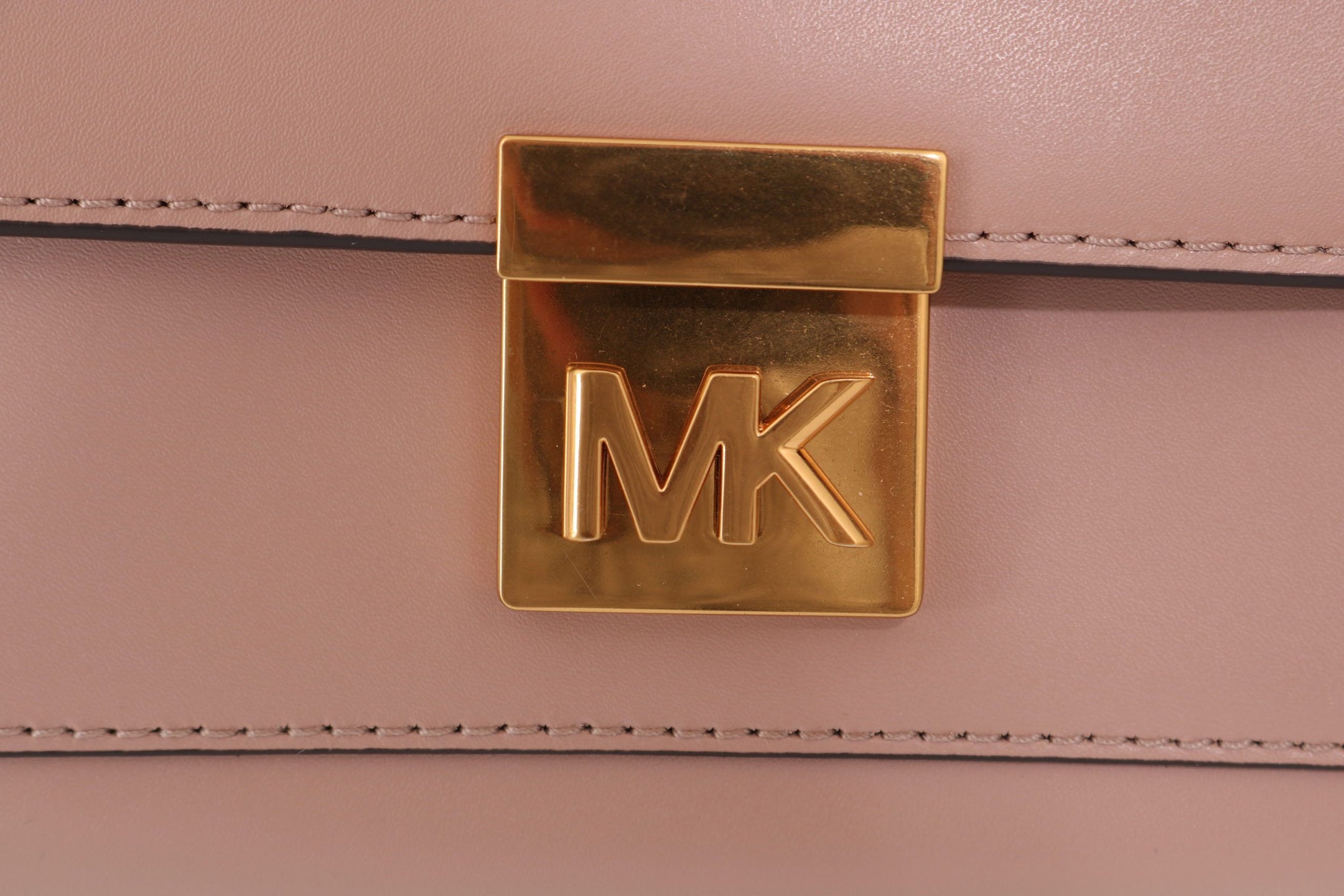 Buy Elegant Pink Leather Mindy Shoulder Bag by Michael Kors