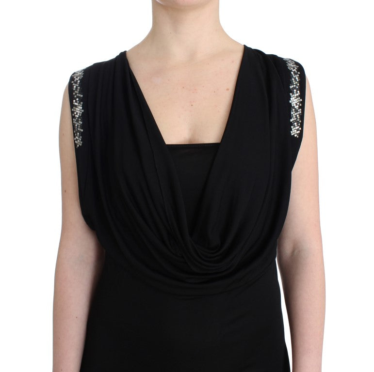 Buy Elegant Draped Neckline Sleeveless Dress by Roccobarocco