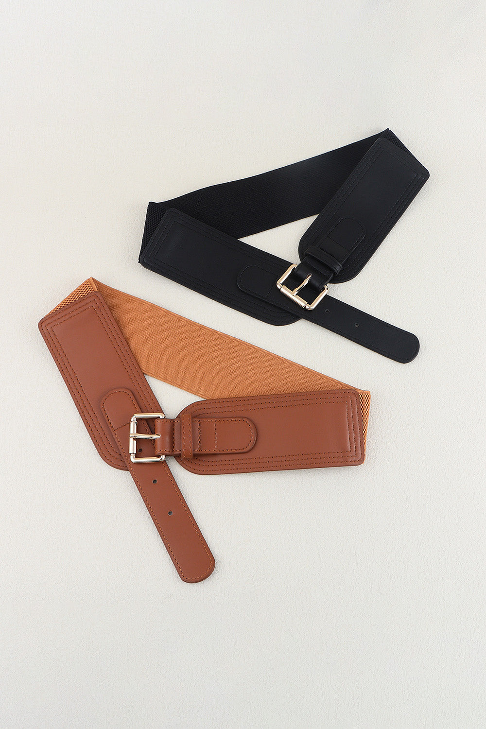 Buy Elastic Wide PU Belt by Faz