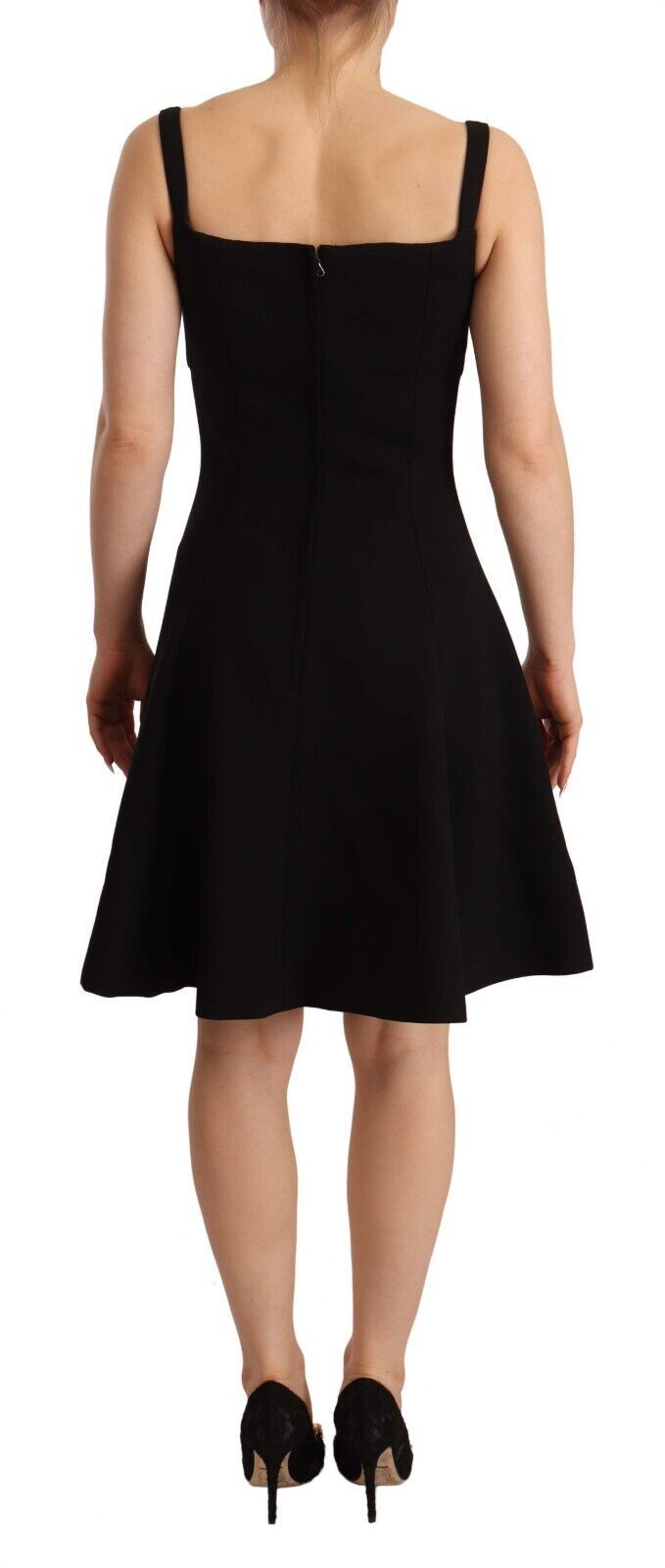 Buy Elegant A-Line Sheath Dress in Black by Dolce & Gabbana