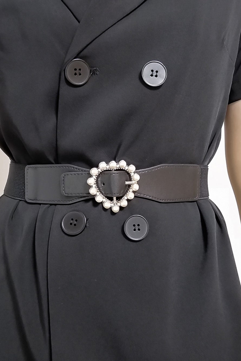 Buy Pearl Heart Buckle Elastic Belt by Faz