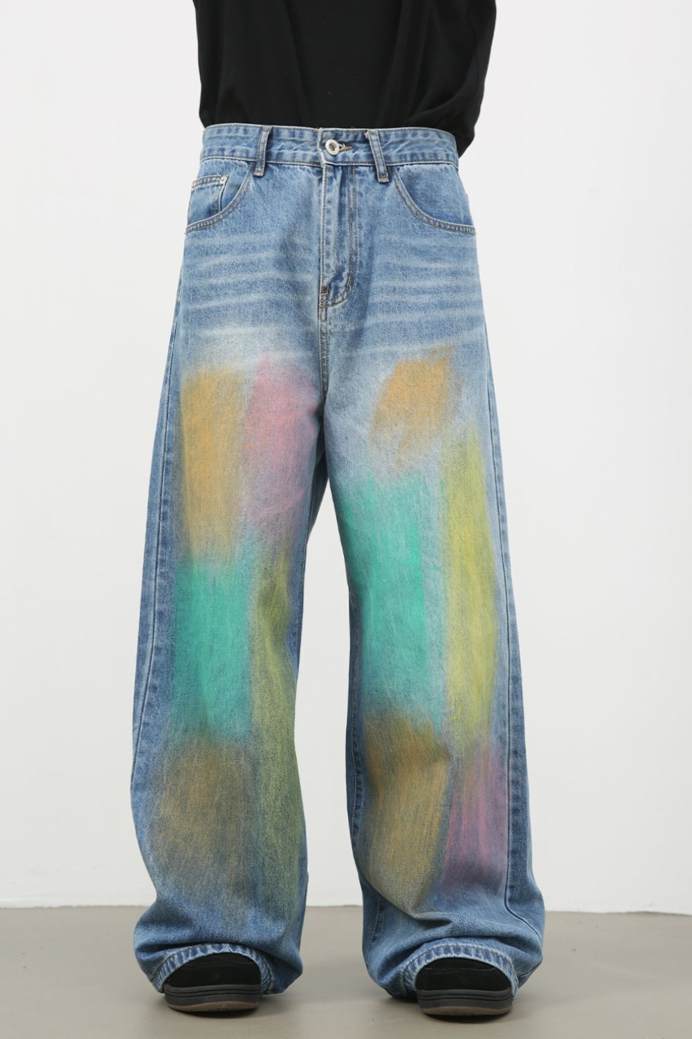 Buy Men's Contrast Wide Leg Jeans by Faz