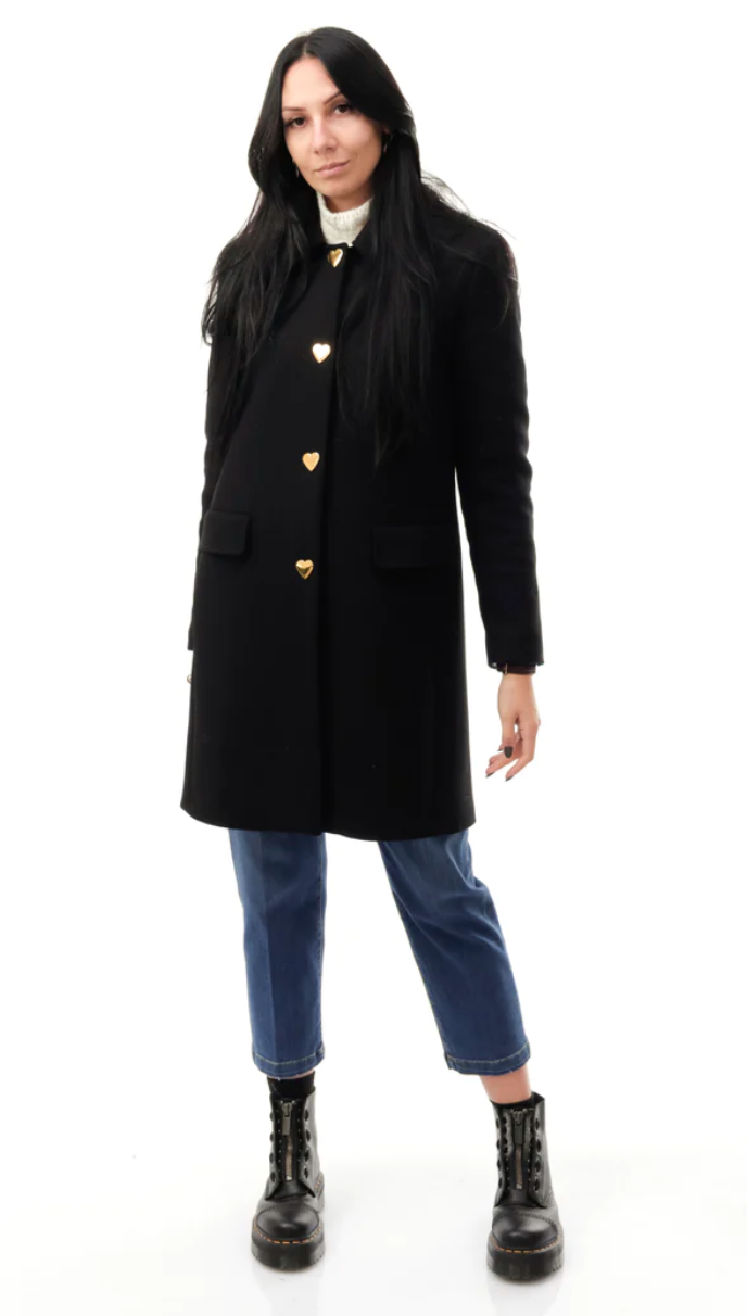 Black Wool Women Coat