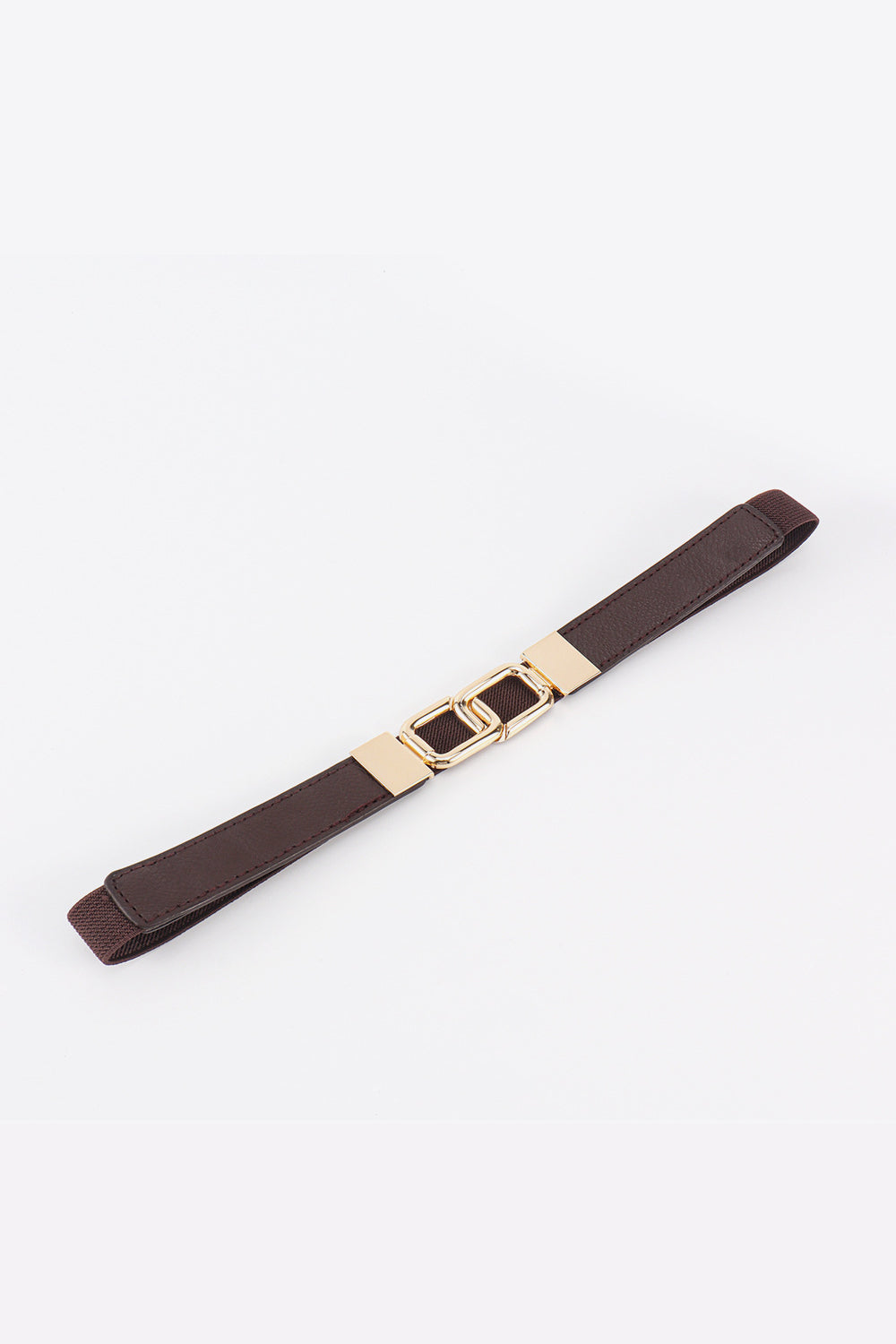 Buy Geometric Double Buckle Elastic Belt by Faz