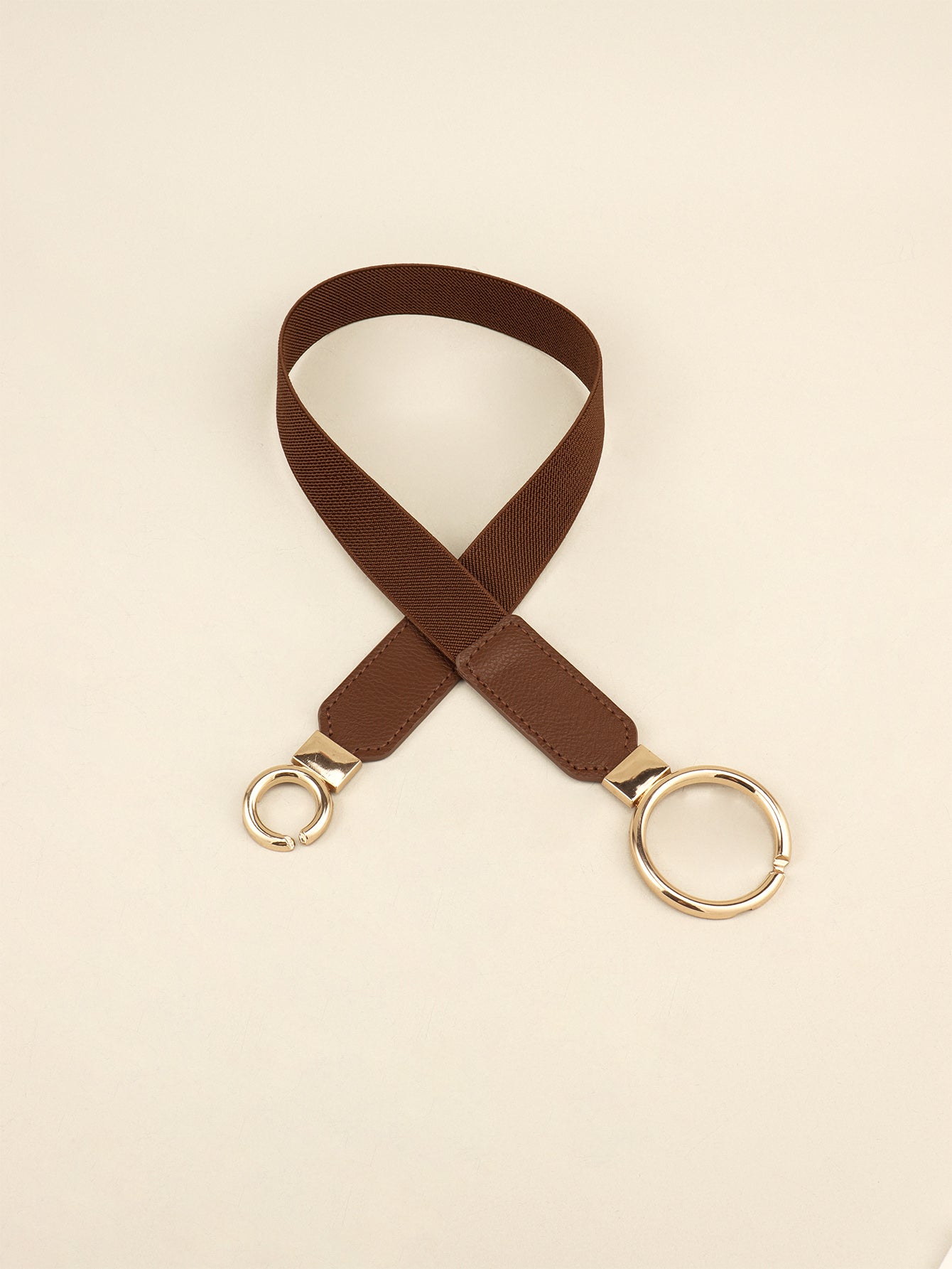 Buy Double Ring Buckle Elastic PU Belt by Faz
